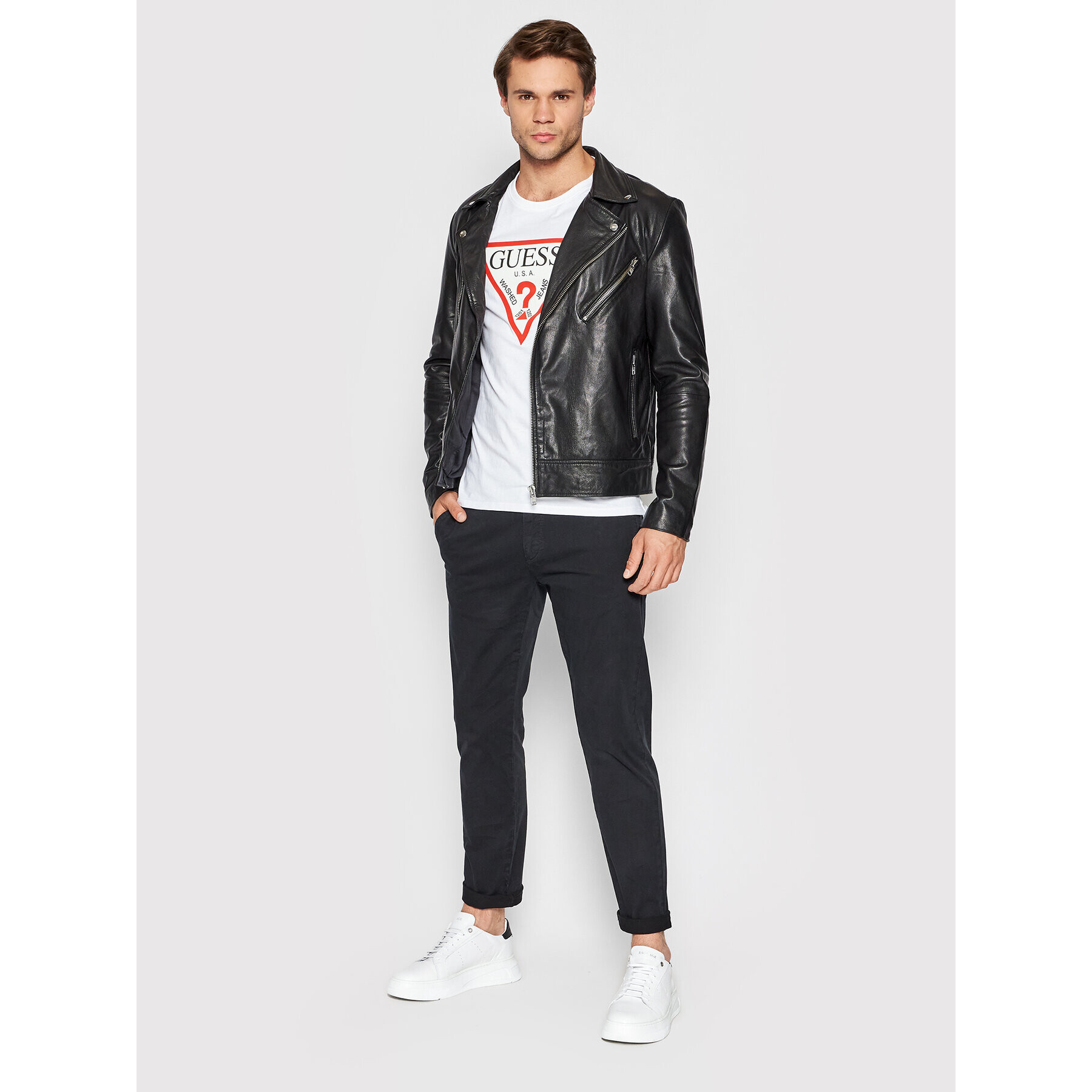 Guess T-Shirt M2YI71 I3Z11 Bílá Slim Fit - Pepit.cz