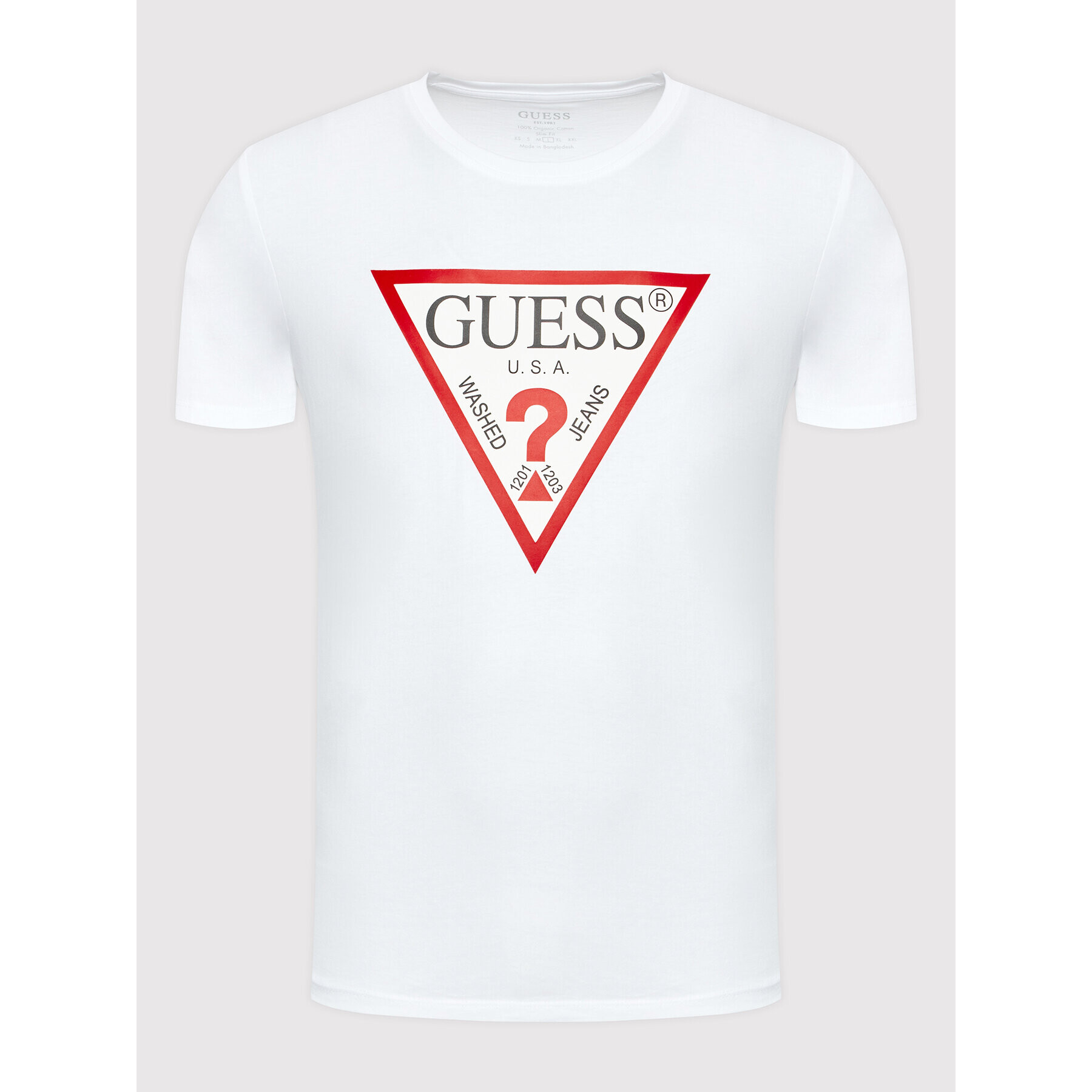 Guess T-Shirt M2YI71 I3Z11 Bílá Slim Fit - Pepit.cz