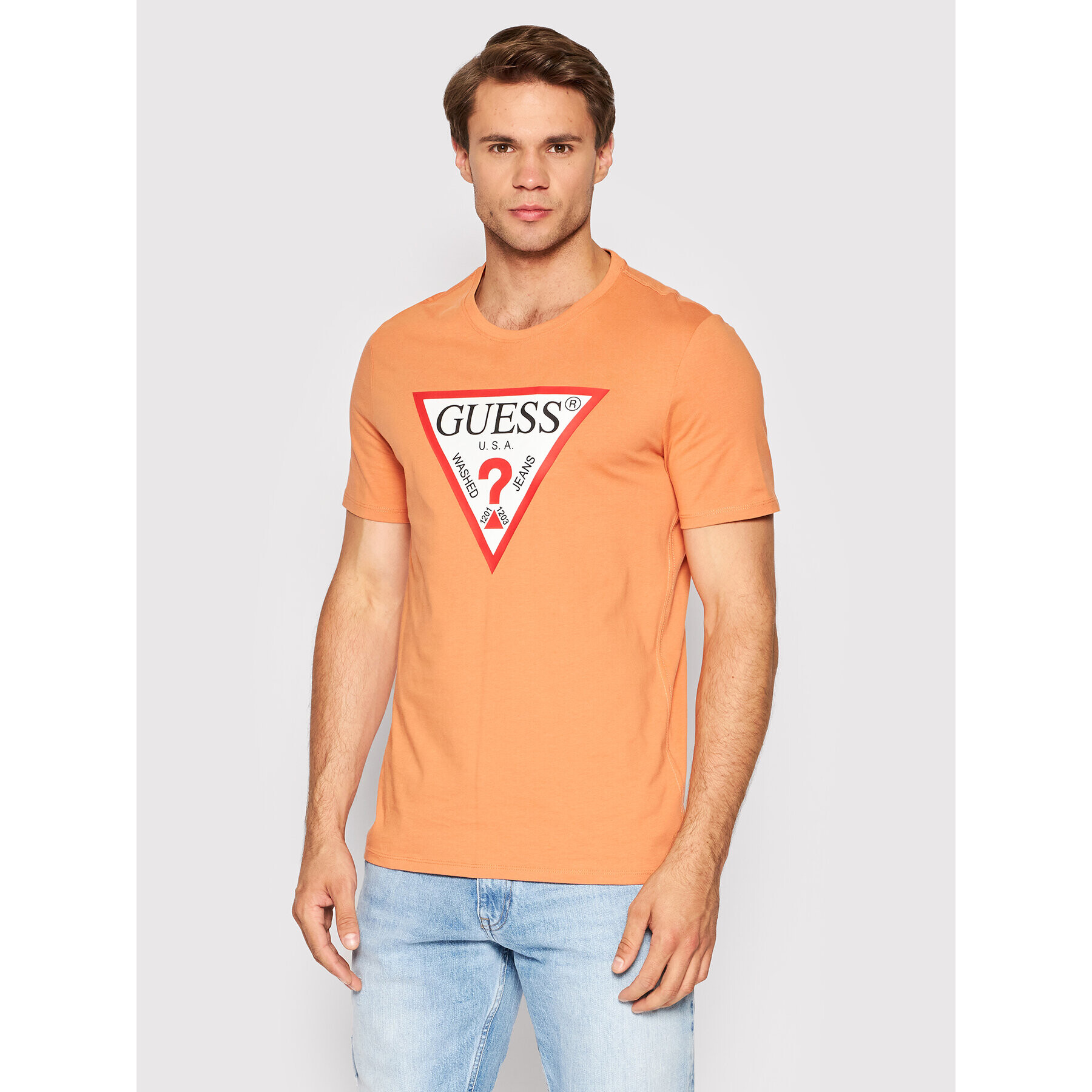 Guess T-Shirt M2YI71 I3Z11 Oranžová Slim Fit - Pepit.cz