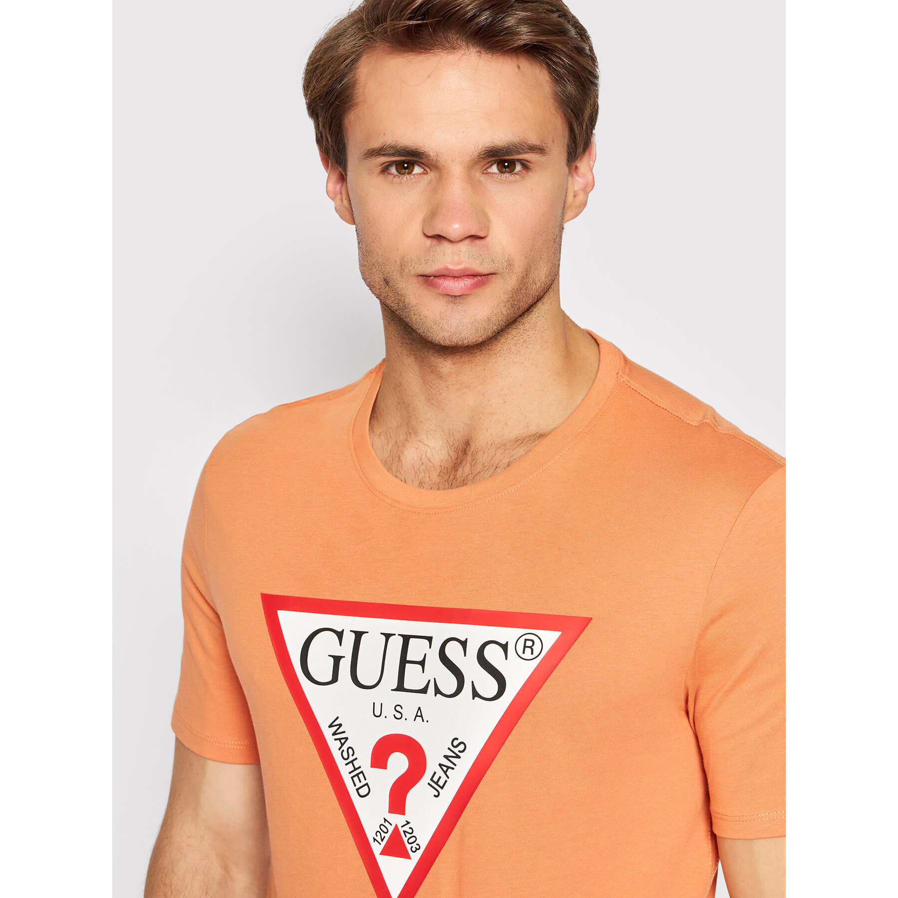 Guess T-Shirt M2YI71 I3Z11 Oranžová Slim Fit - Pepit.cz