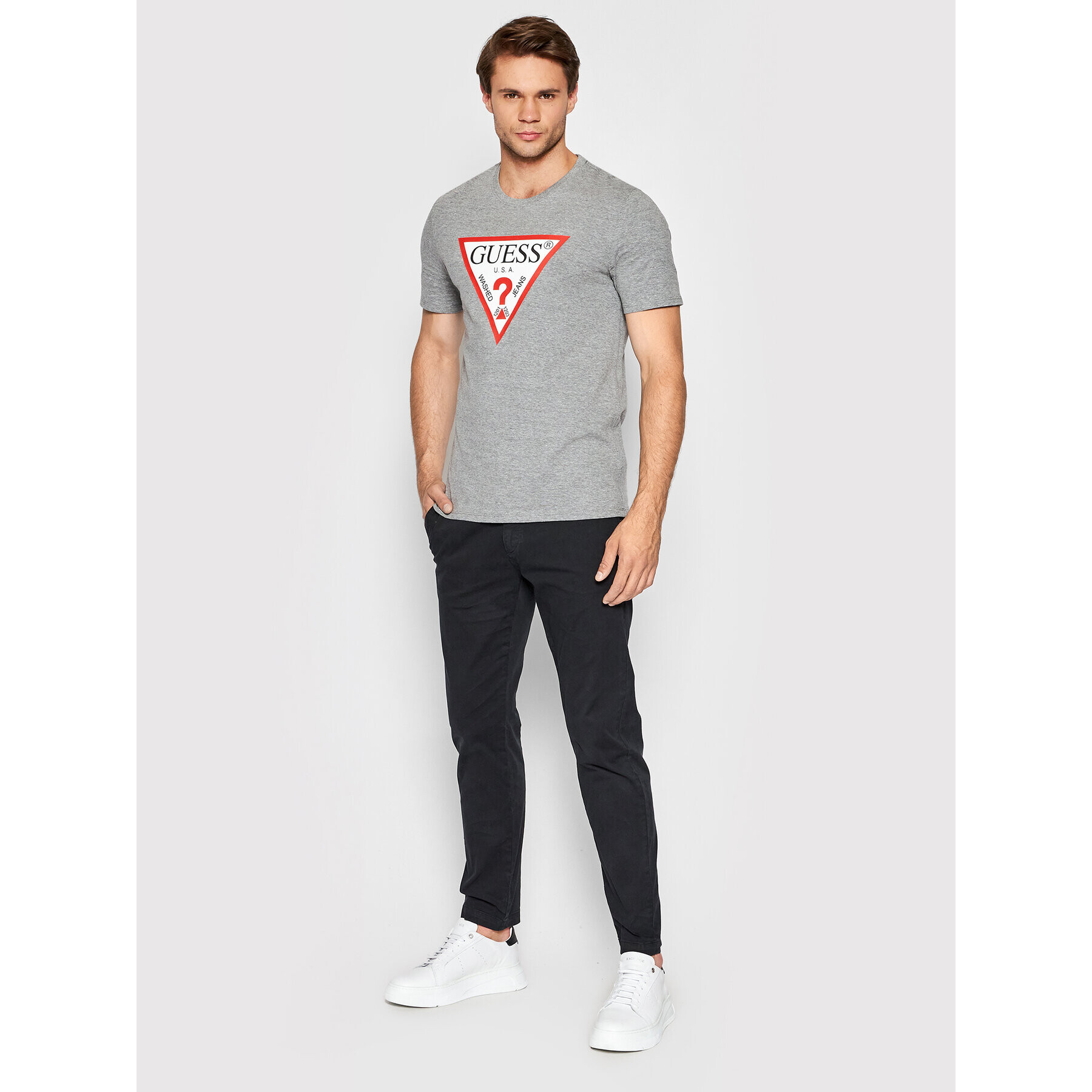 Guess T-Shirt M2YI71 I3Z11 Šedá Slim Fit - Pepit.cz