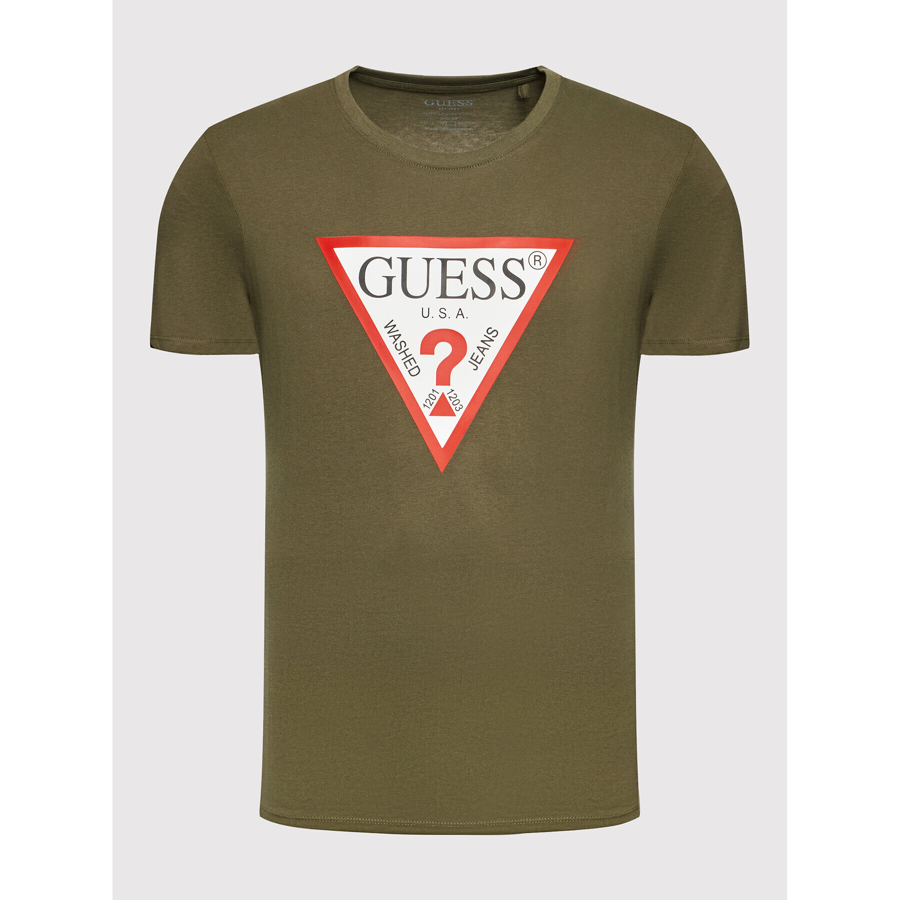 Guess T-Shirt M2YI71 I3Z11 Zelená Slim Fit - Pepit.cz