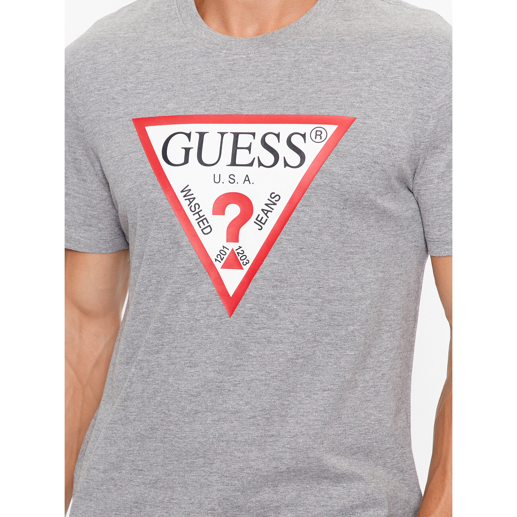 Guess T-Shirt M2YI71 I3Z14 Šedá Slim Fit - Pepit.cz