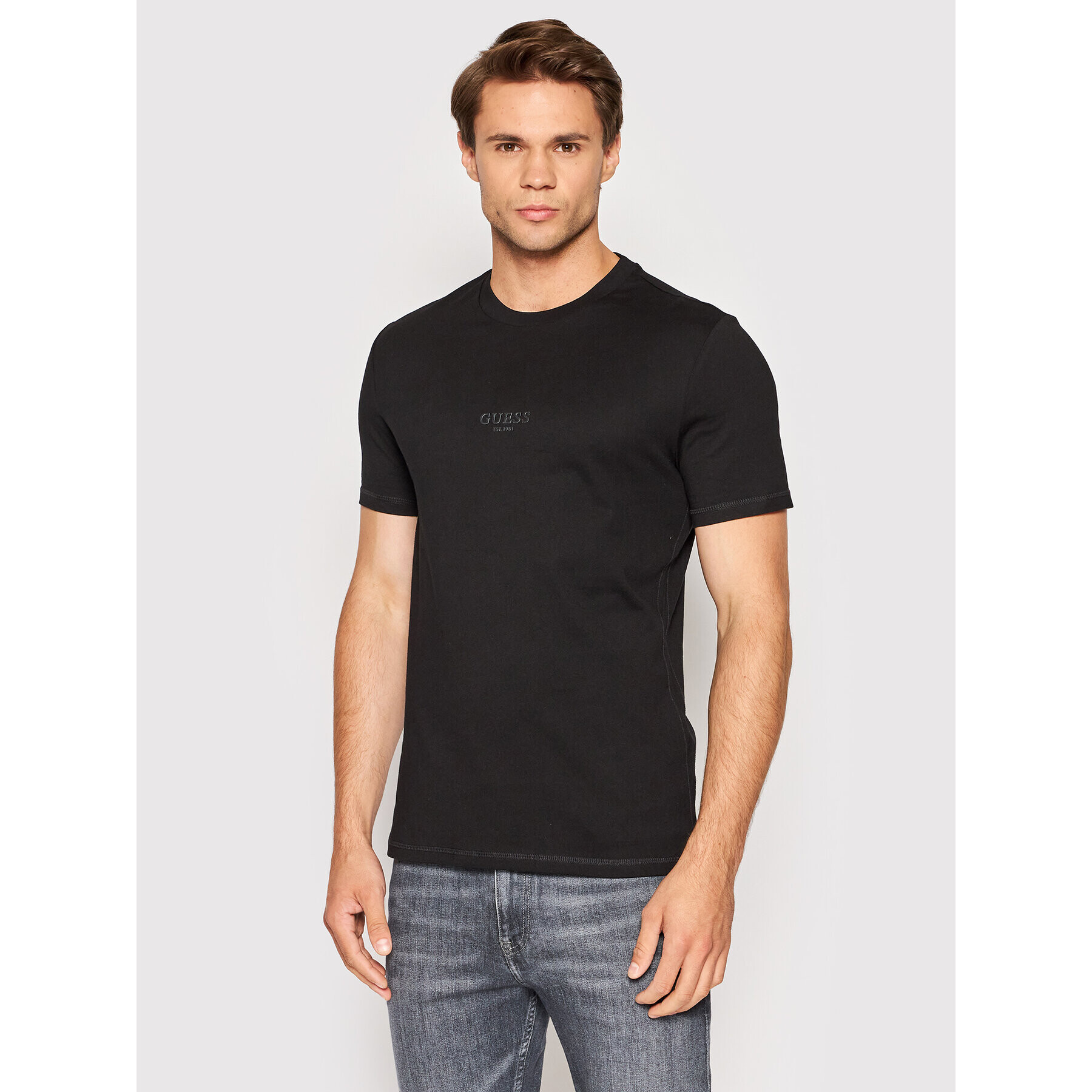 Guess T-Shirt M2YI72 I3Z11 Černá Slim Fit - Pepit.cz