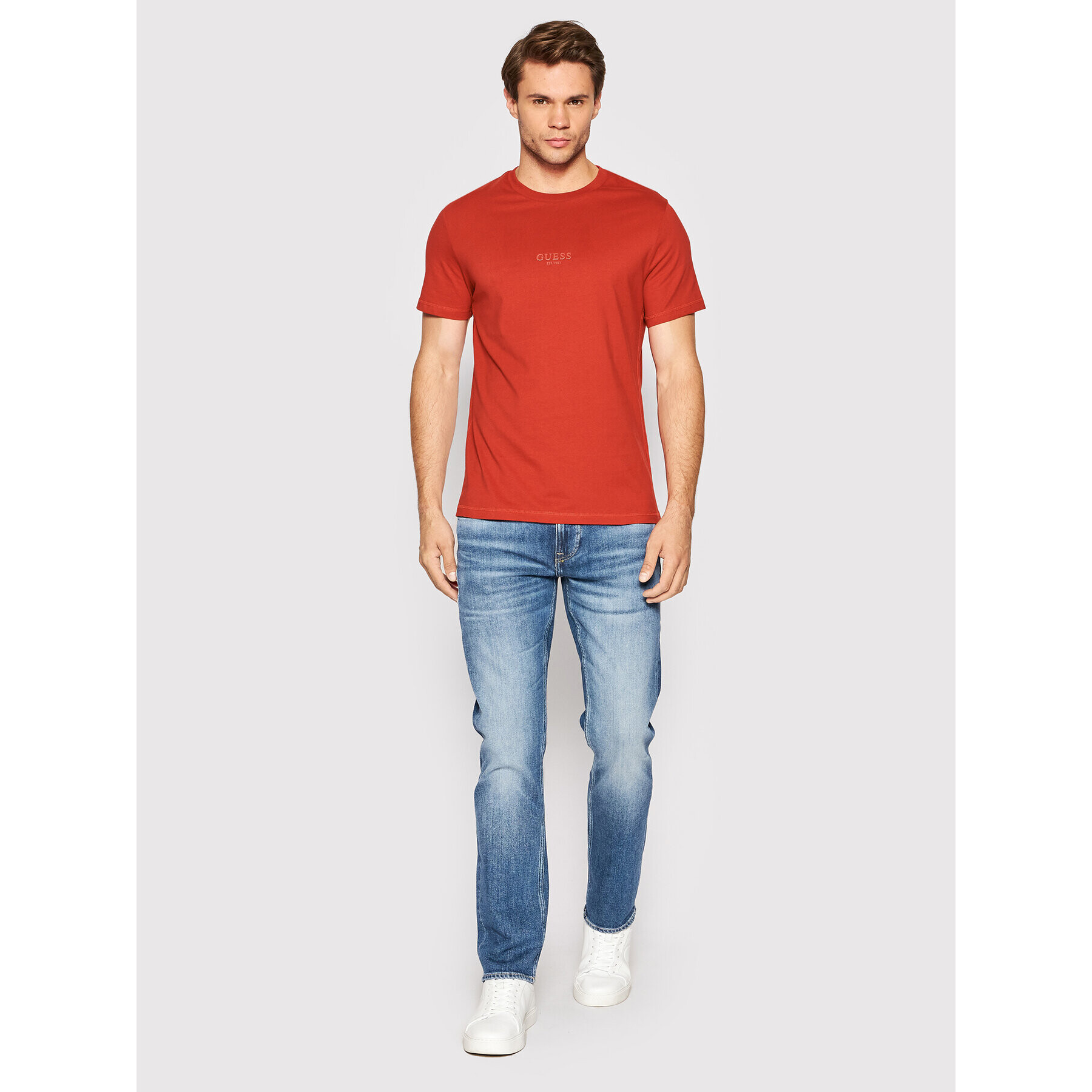 Guess T-Shirt M2YI72 I3Z11 Červená Regular Fit - Pepit.cz