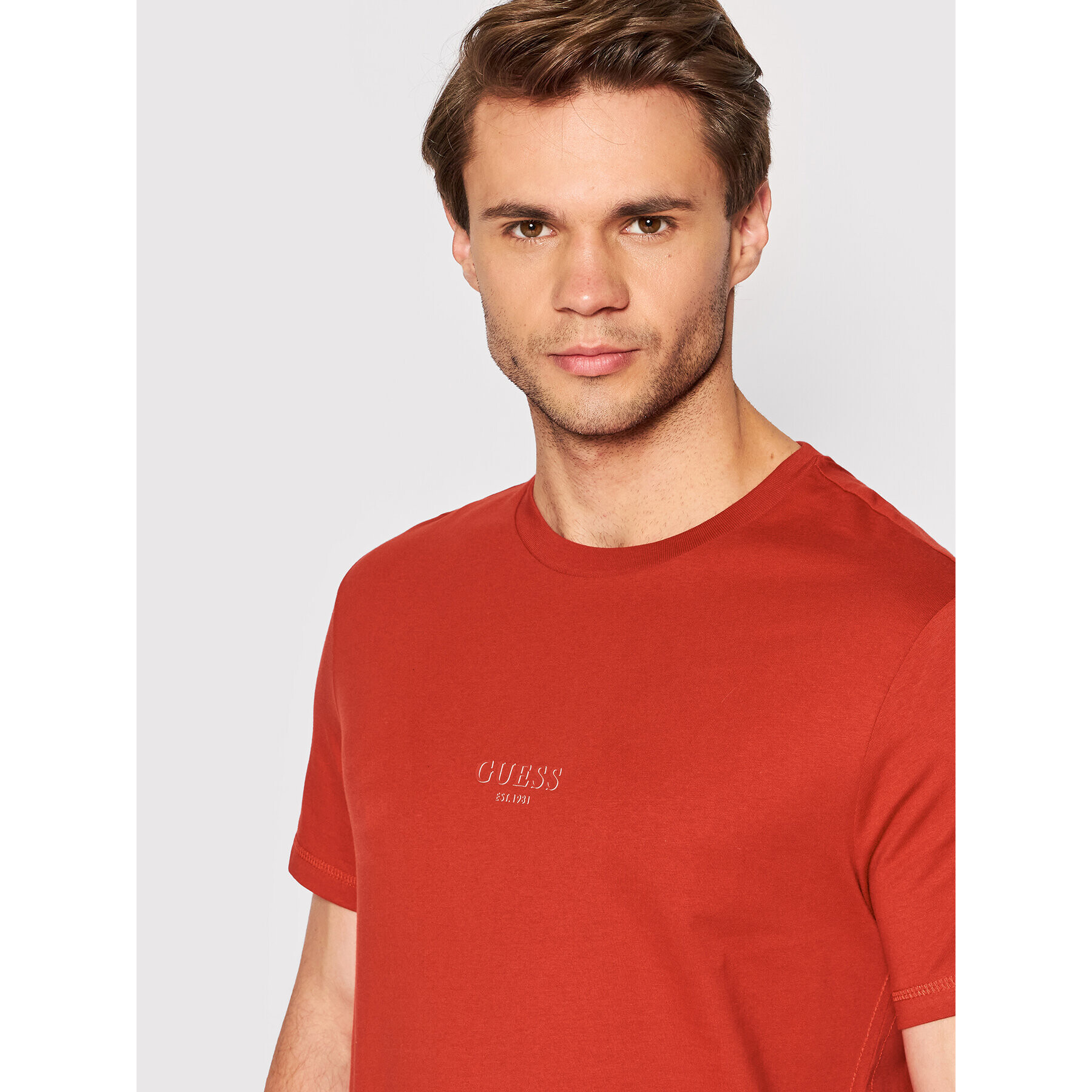 Guess T-Shirt M2YI72 I3Z11 Červená Regular Fit - Pepit.cz