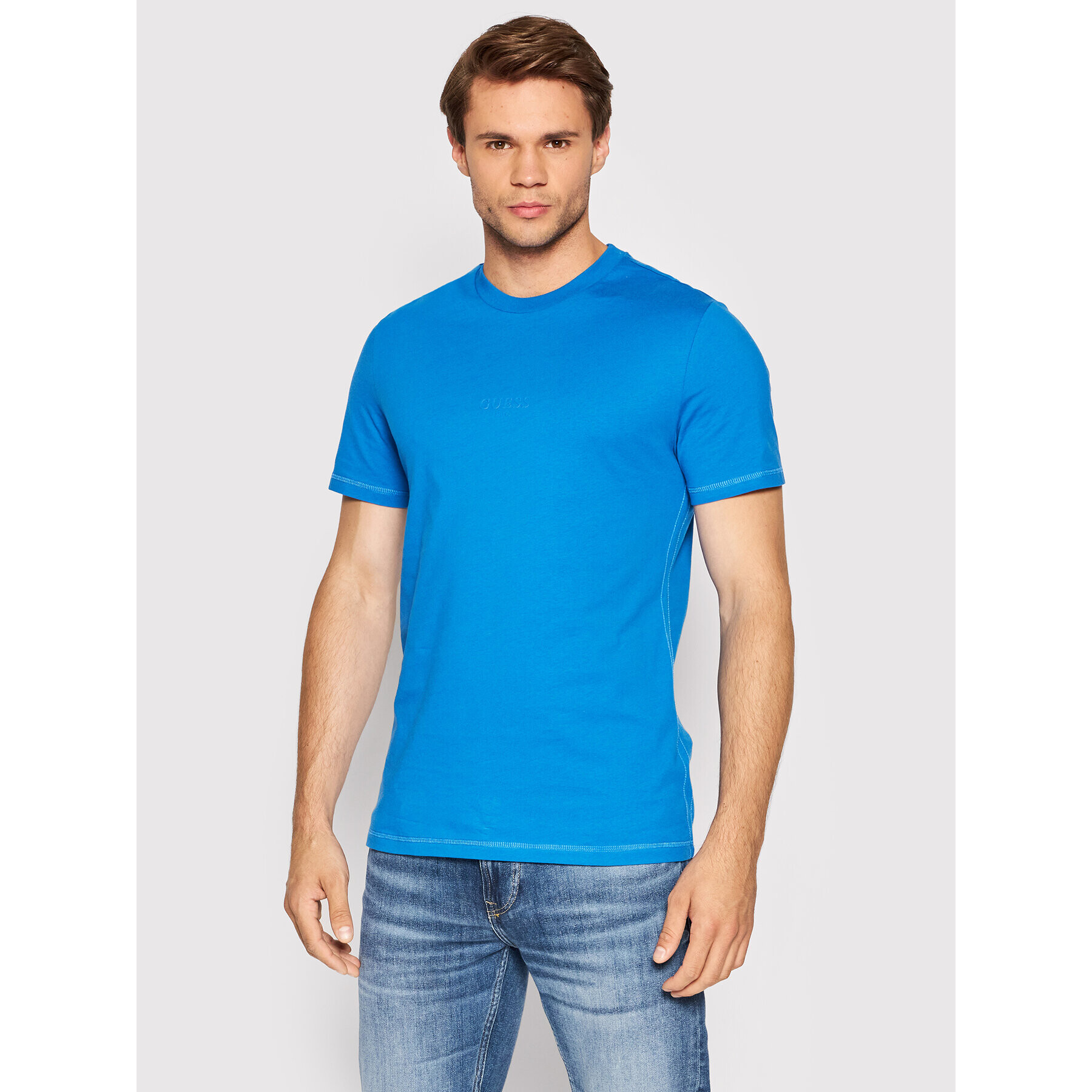 Guess T-Shirt M2YI72 I3Z11 Modrá Regular Fit - Pepit.cz