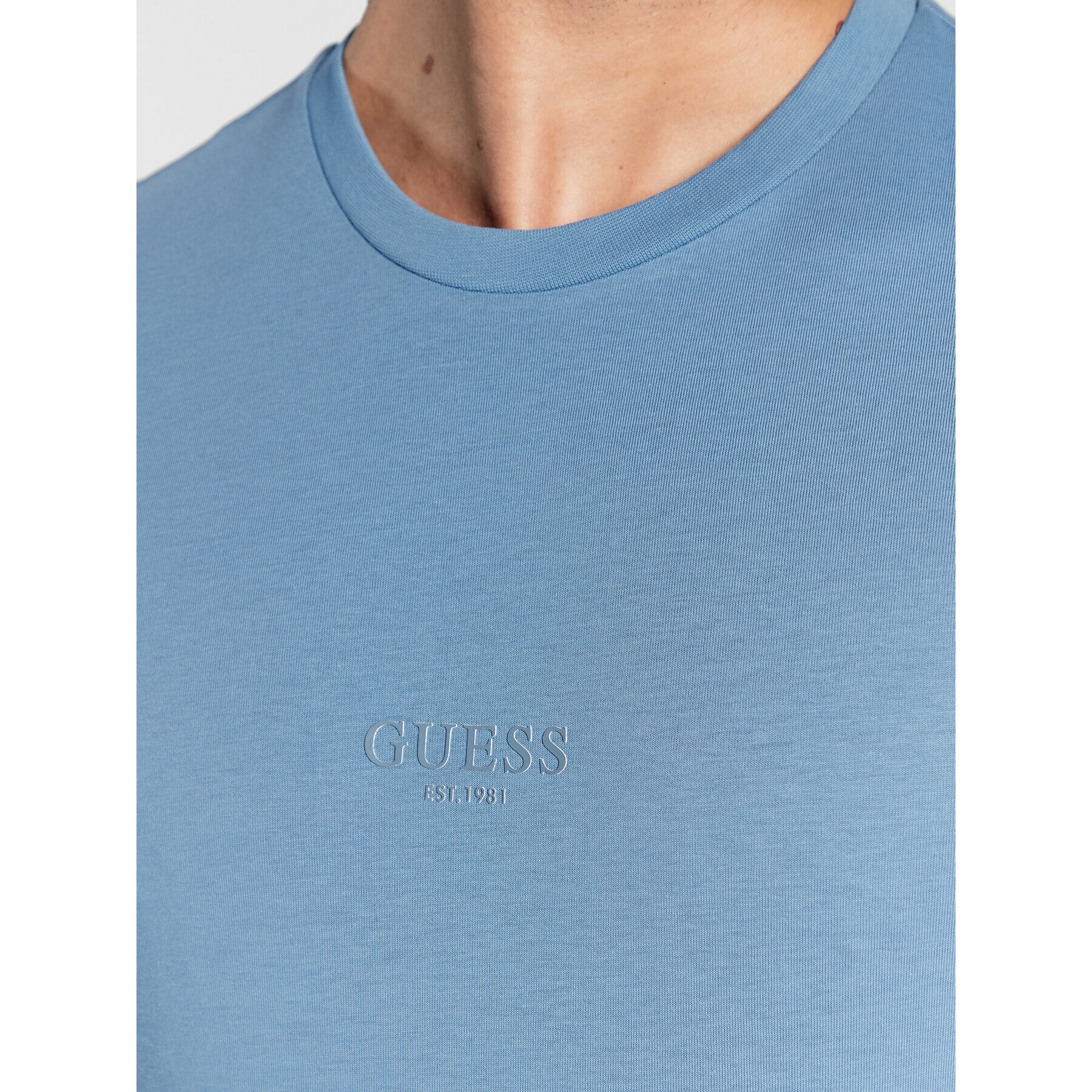 Guess T-Shirt M2YI72 I3Z11 Modrá Slim Fit - Pepit.cz