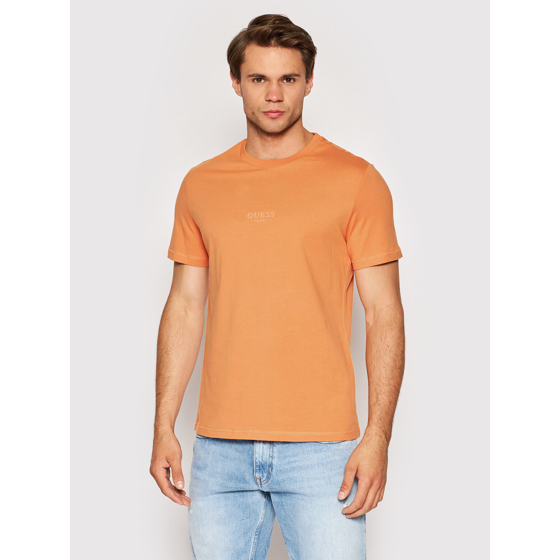 Guess T-Shirt M2YI72 I3Z11 Oranžová Regular Fit - Pepit.cz