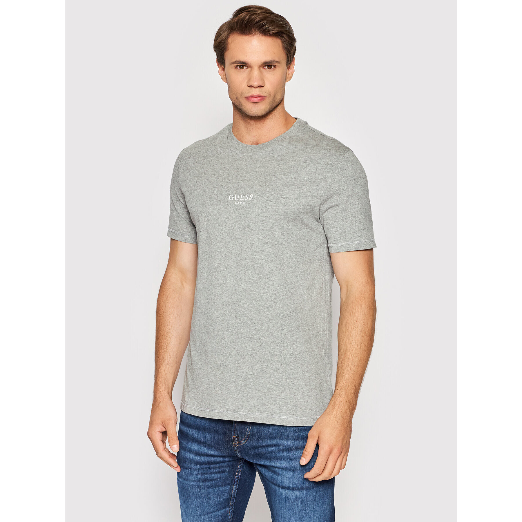 Guess T-Shirt M2YI72 I3Z11 Šedá Slim Fit - Pepit.cz