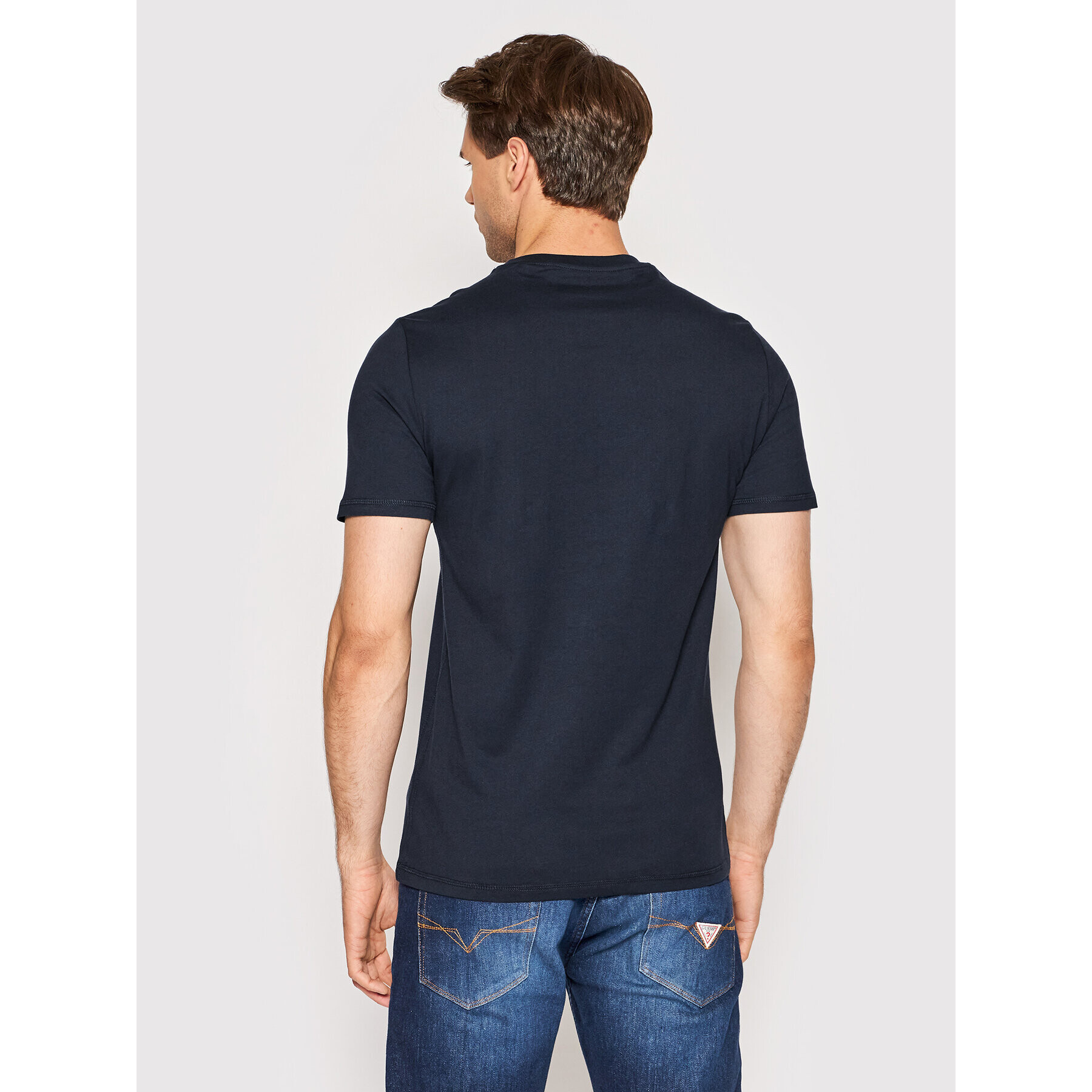 Guess T-Shirt M2YI72 I3Z11 Tmavomodrá Slim Fit - Pepit.cz