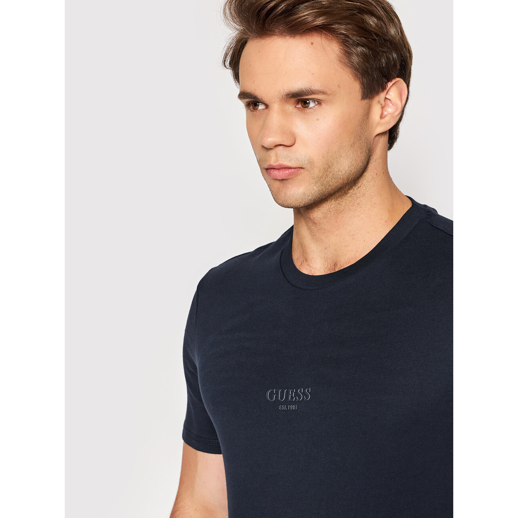 Guess T-Shirt M2YI72 I3Z11 Tmavomodrá Slim Fit - Pepit.cz