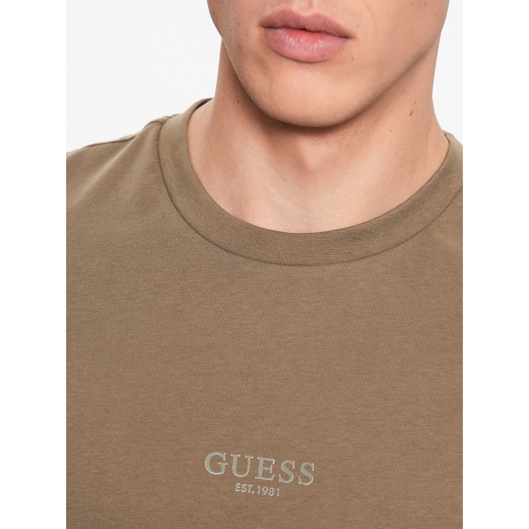 Guess T-Shirt M2YI72 I3Z14 Hnědá Regular Fit - Pepit.cz