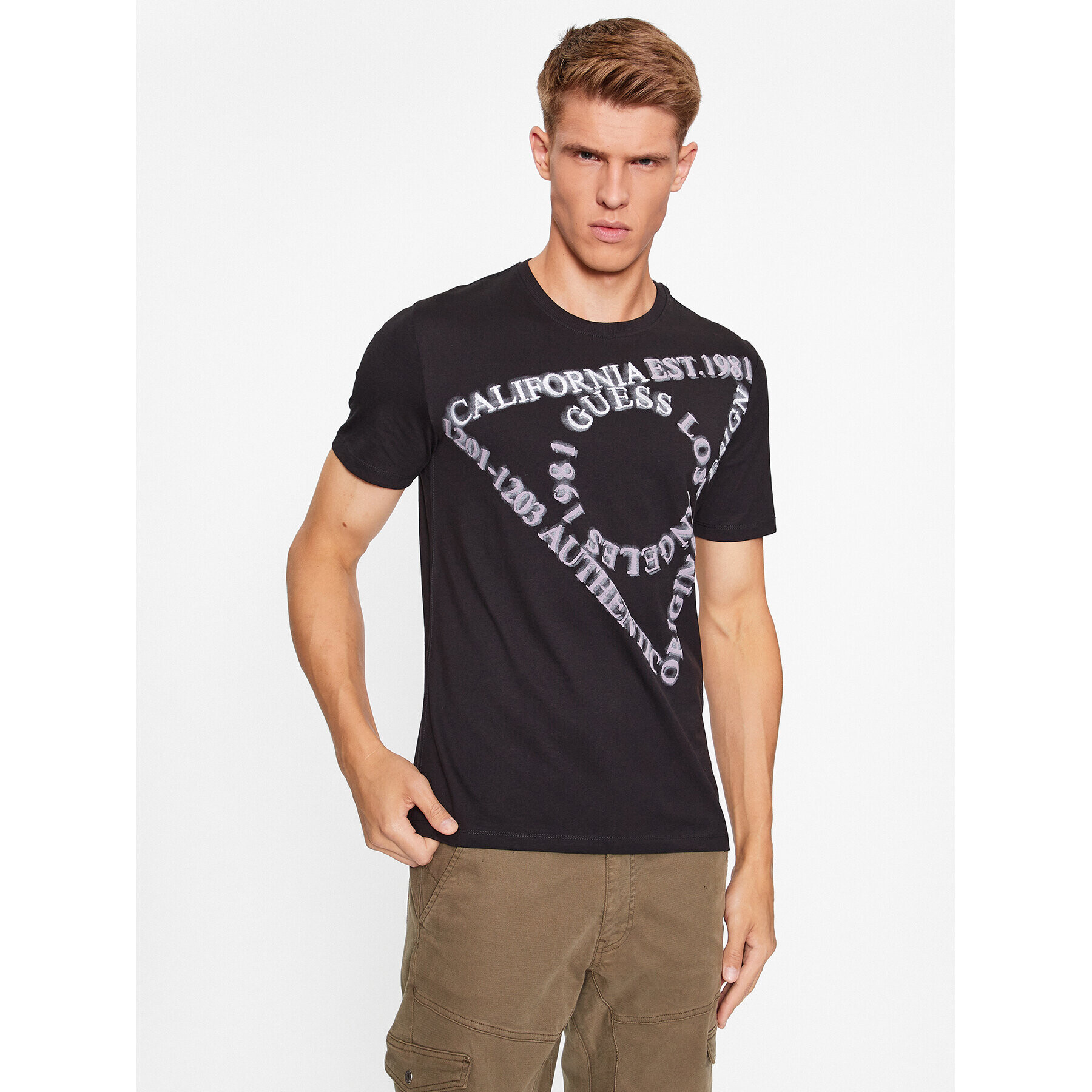 Guess T-Shirt M3BI13 I3Z14 Černá Slim Fit - Pepit.cz