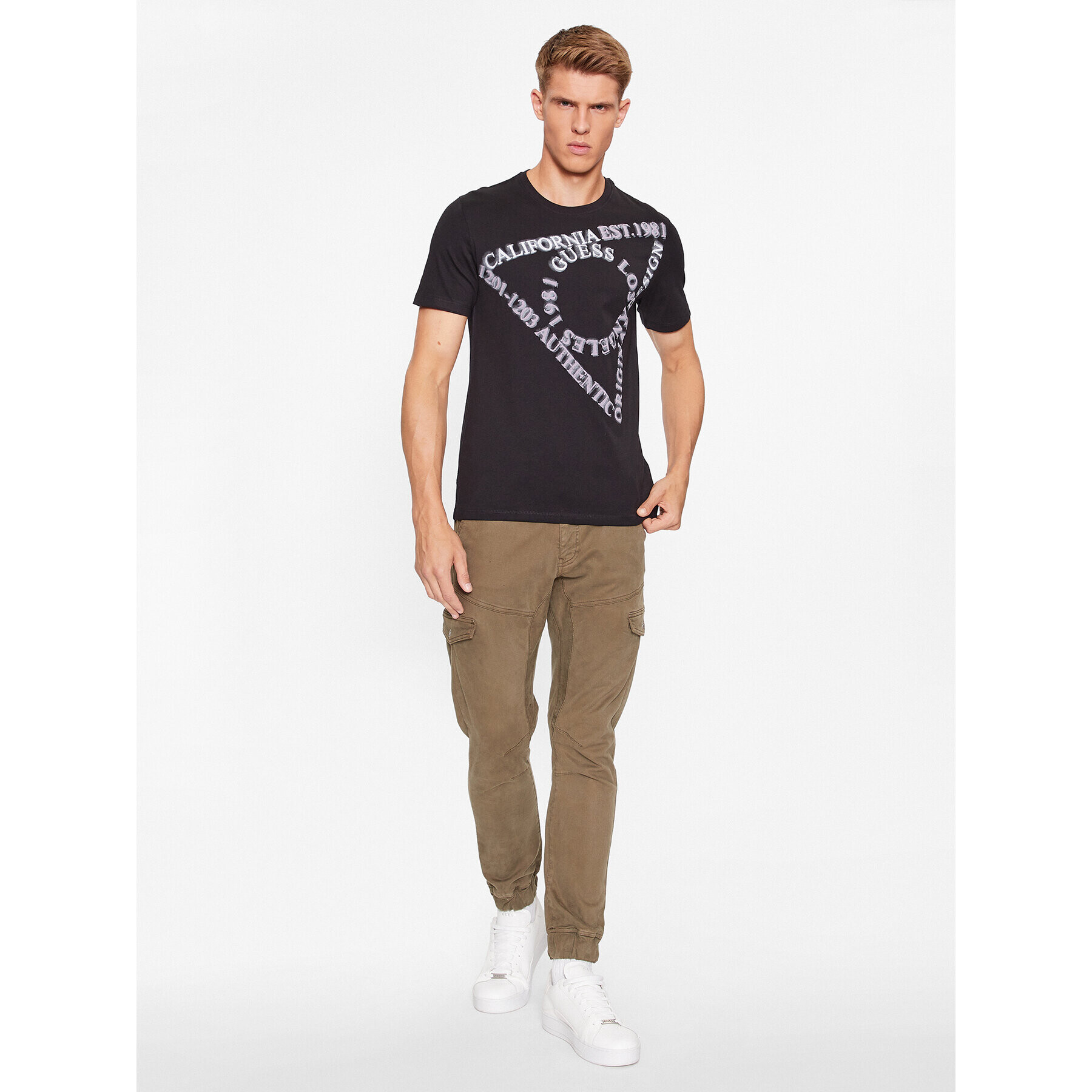 Guess T-Shirt M3BI13 I3Z14 Černá Slim Fit - Pepit.cz