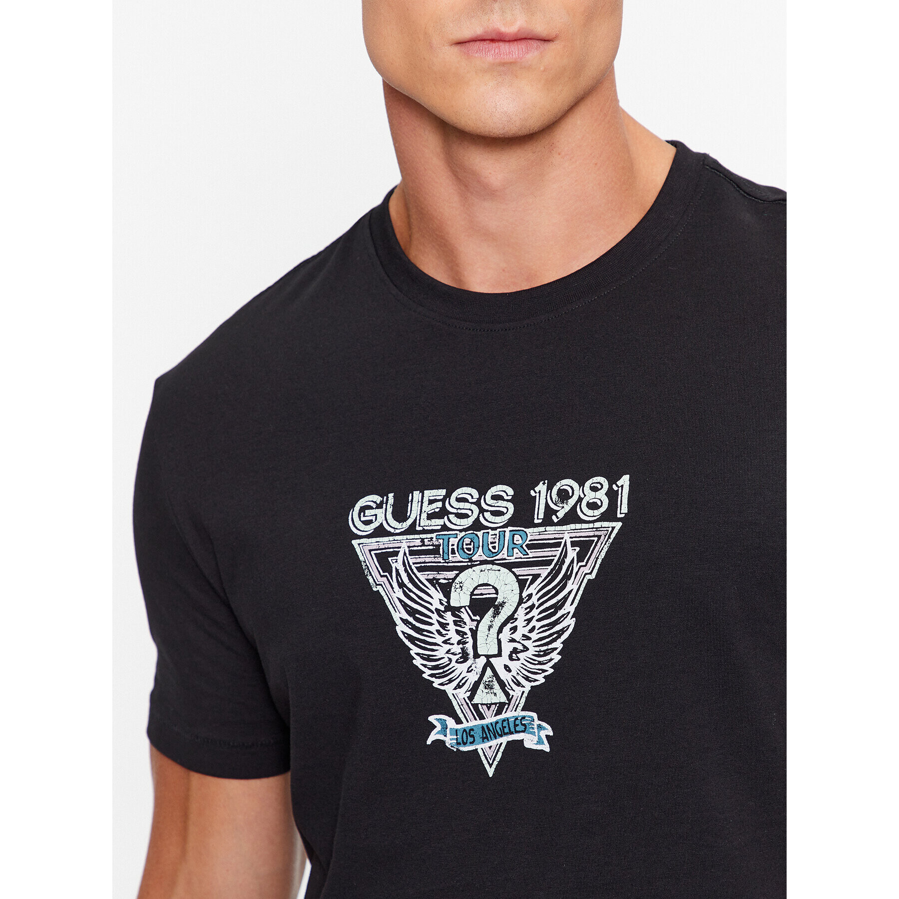 Guess T-Shirt M3BI30 J1314 Černá Regular Fit - Pepit.cz