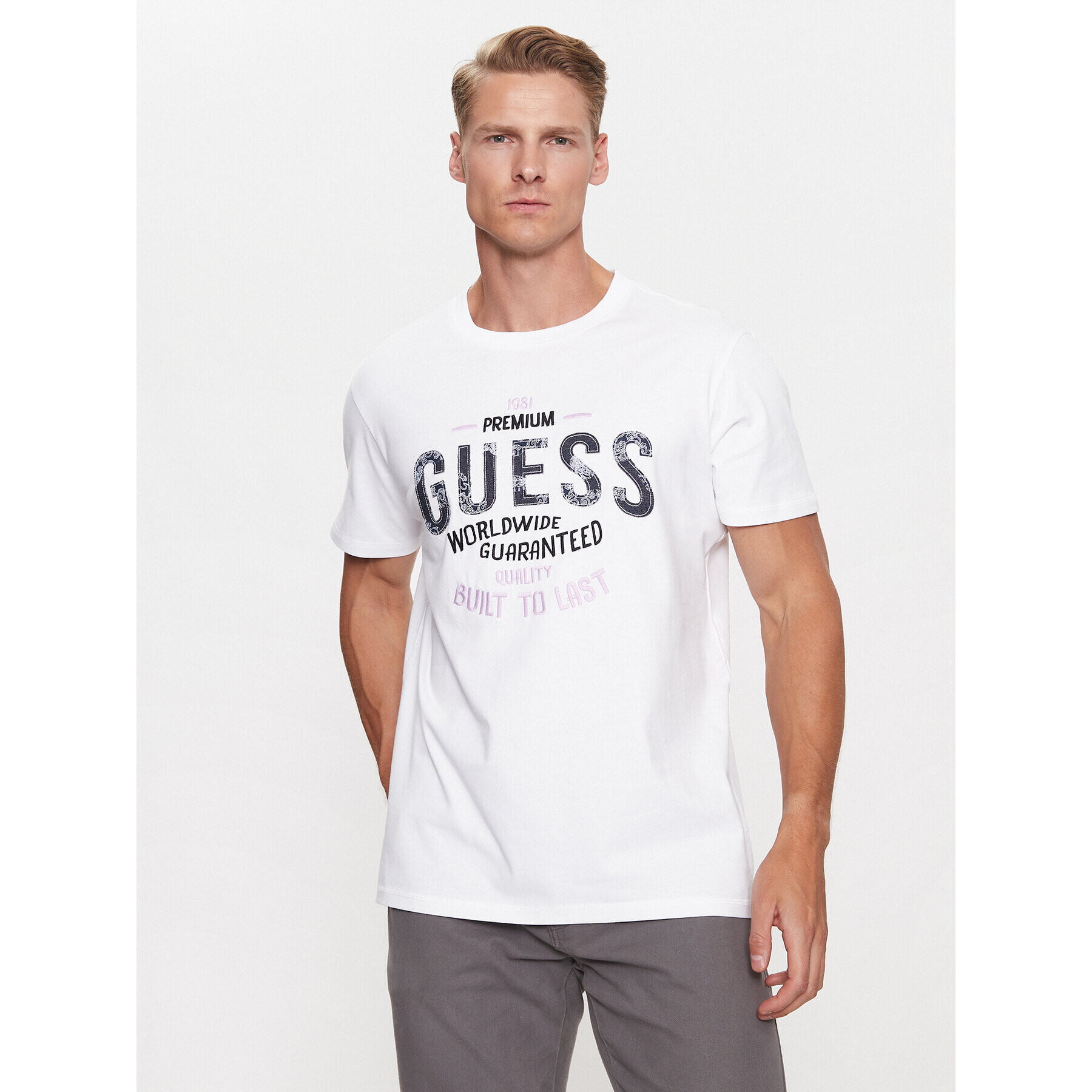 Guess T-Shirt M3BI41 K8FQ4 Bílá Regular Fit - Pepit.cz