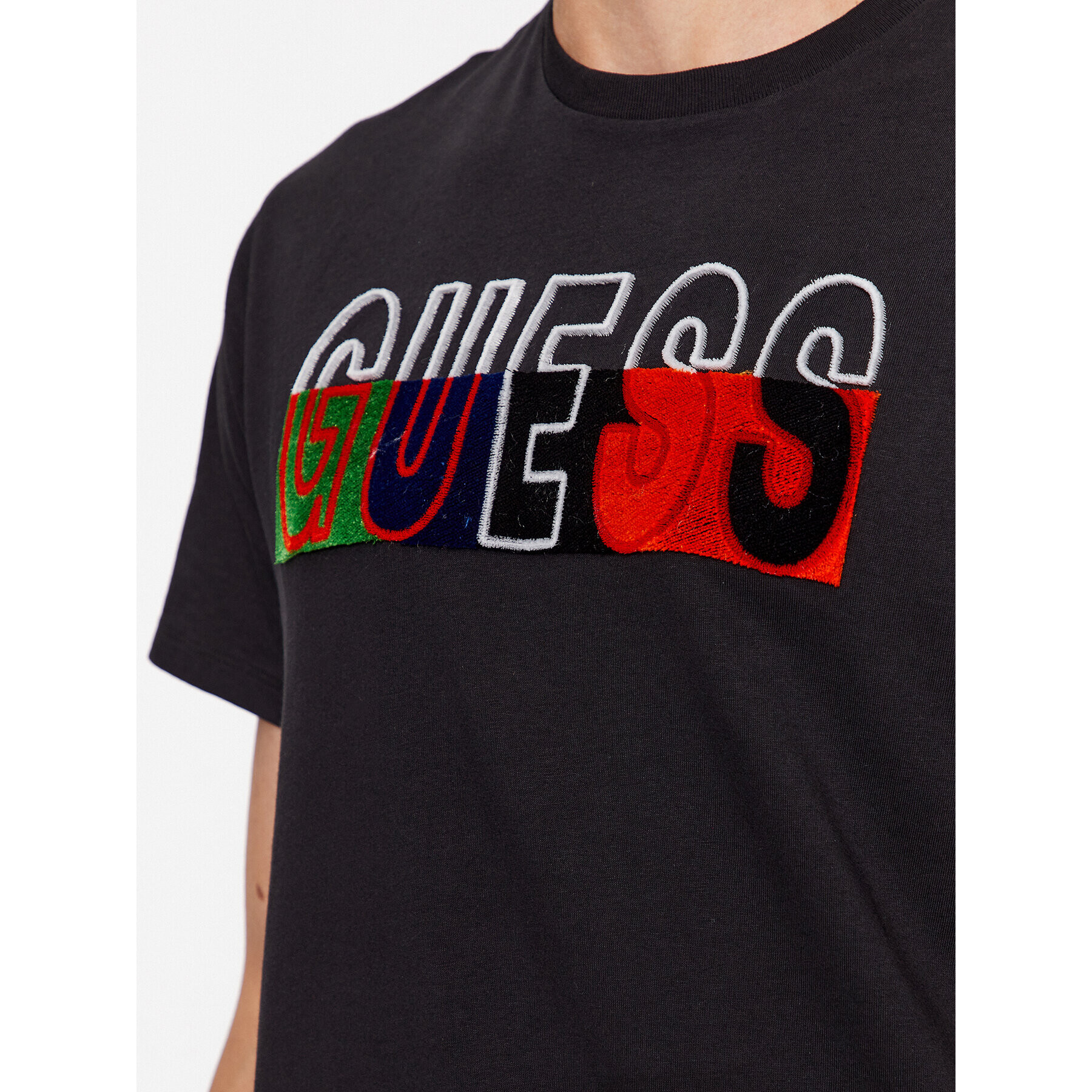 Guess T-Shirt M3BI64 KBXG1 Černá Slim Fit - Pepit.cz