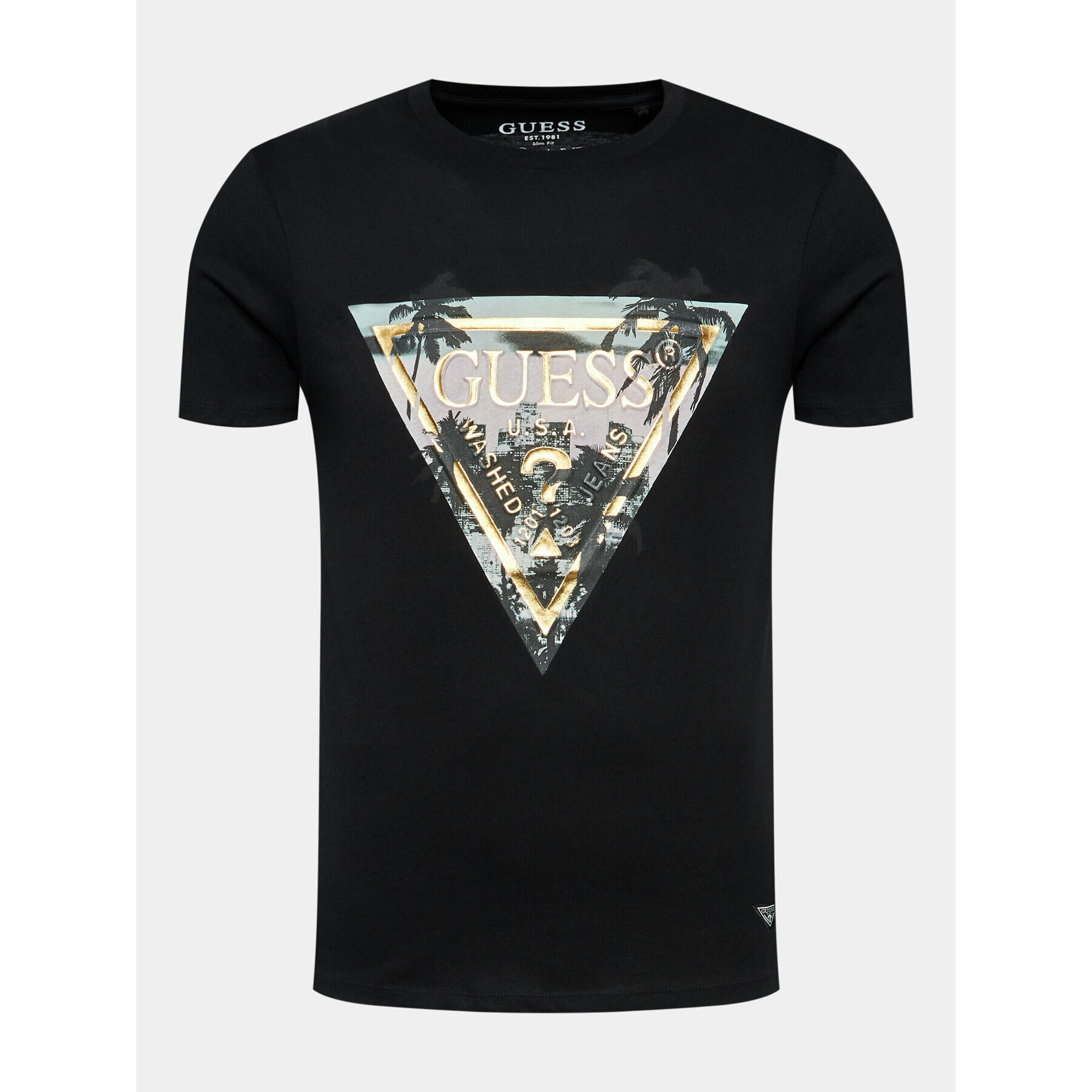 Guess T-Shirt M3BI65 K9RM1 Černá Slim Fit - Pepit.cz