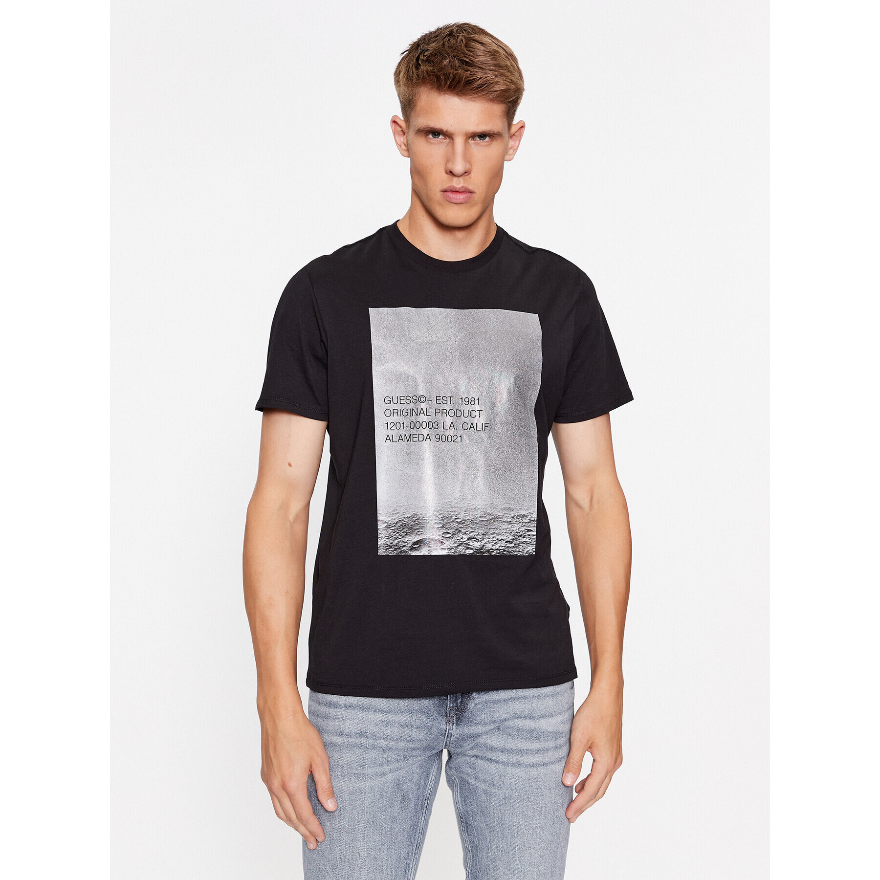 Guess T-Shirt M3BI67 K9RM1 Černá Slim Fit - Pepit.cz