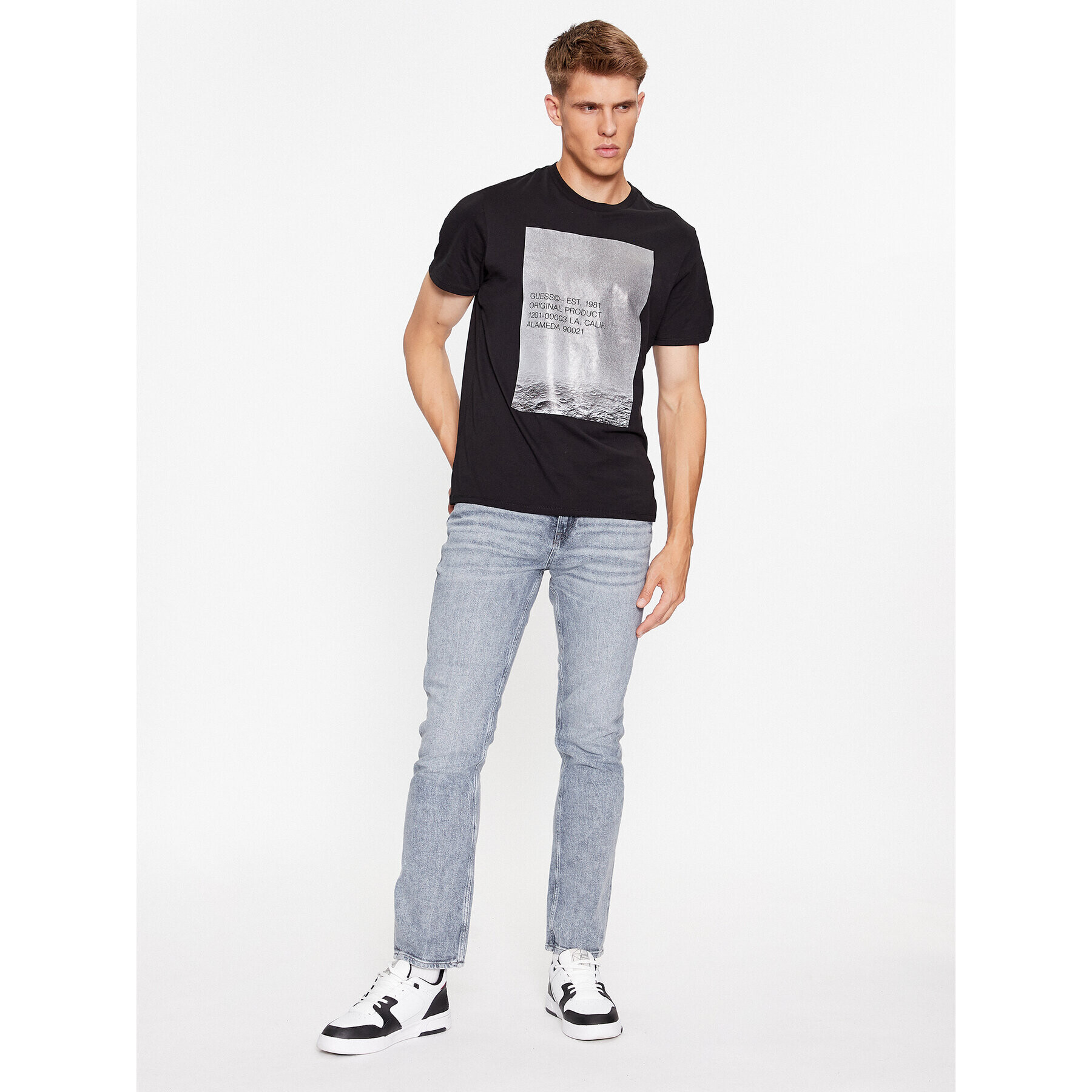 Guess T-Shirt M3BI67 K9RM1 Černá Slim Fit - Pepit.cz