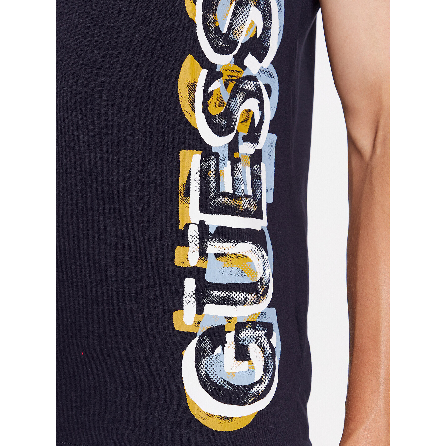 Guess T-Shirt M3BI73 J1314 Tmavomodrá Slim Fit - Pepit.cz