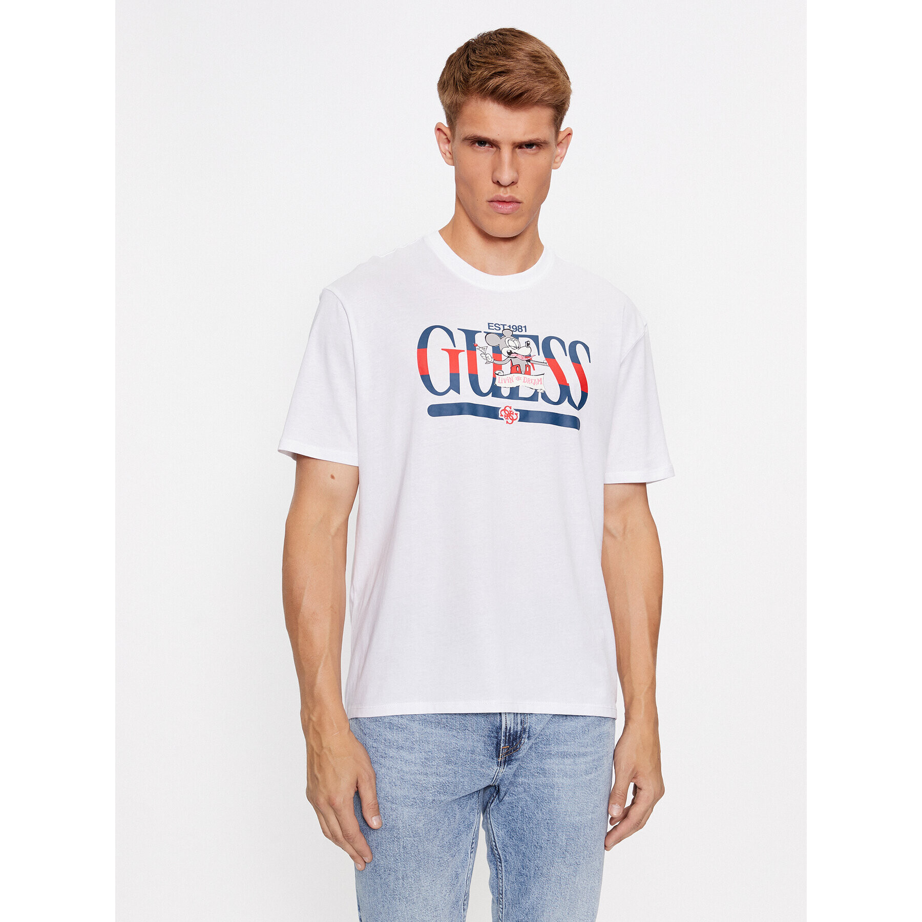 Guess T-Shirt M3BI85 K9RM1 Bílá Regular Fit - Pepit.cz