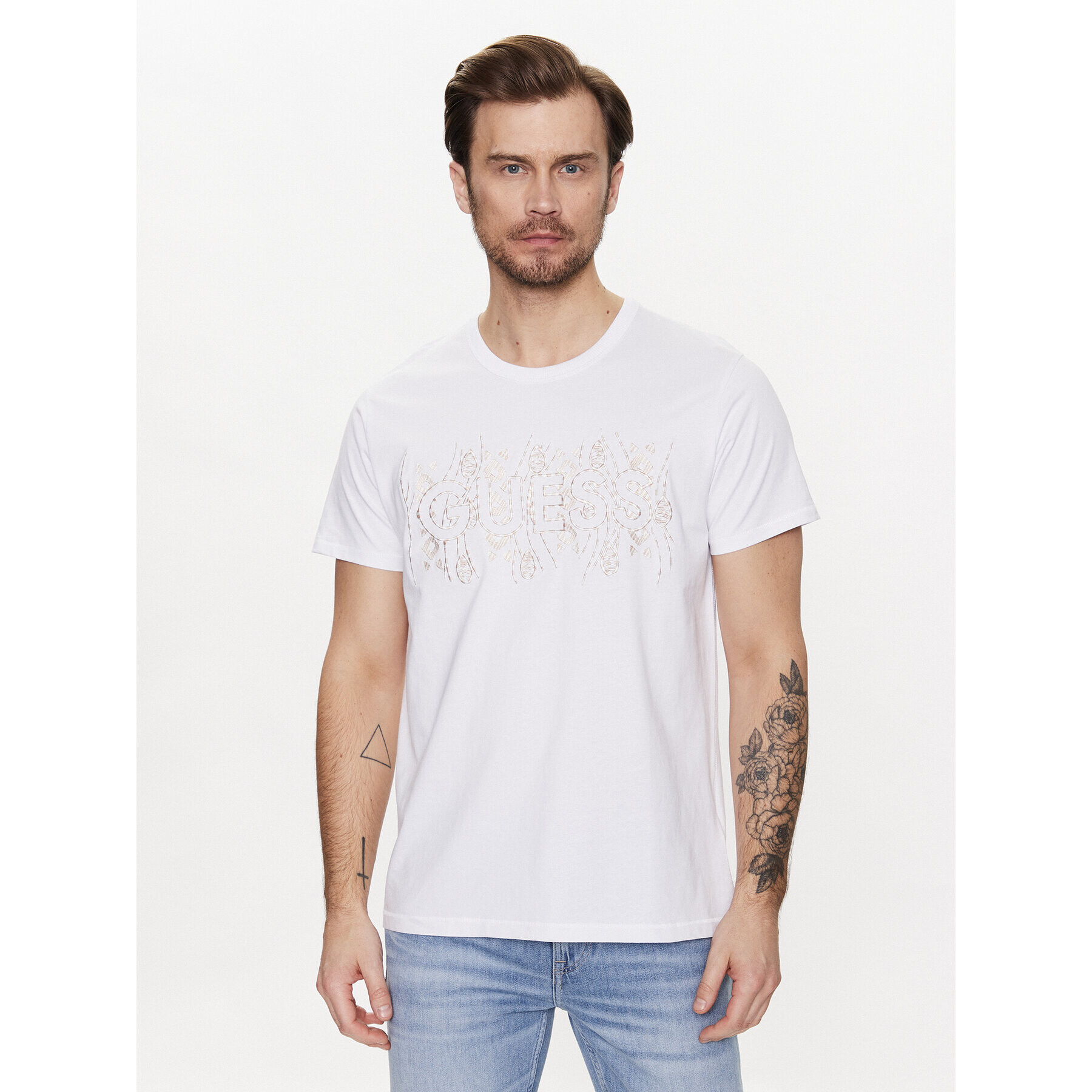 Guess T-Shirt M3GI15 K8FQ4 Bílá Regular Fit - Pepit.cz