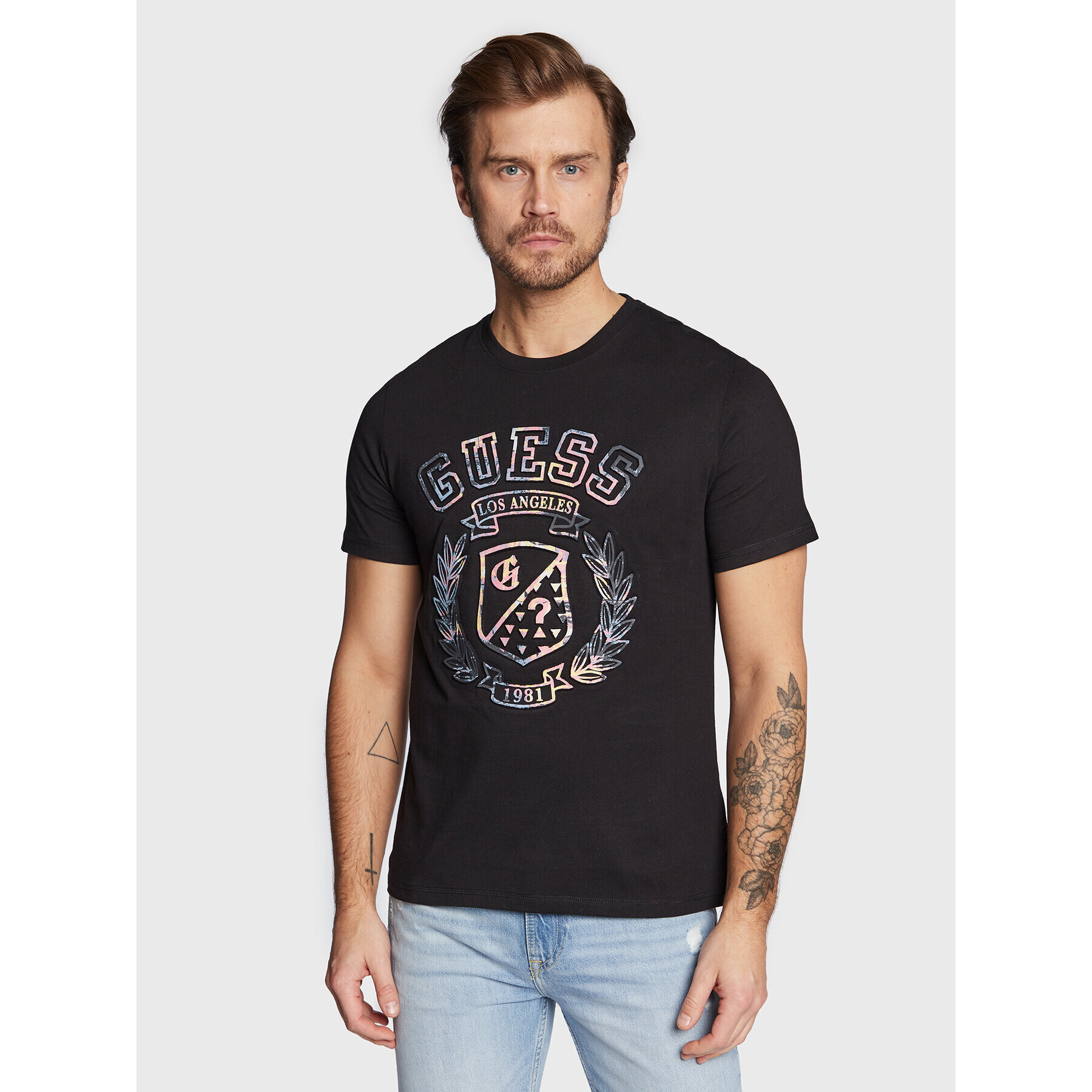 Guess T-Shirt M3RI03 I3Z14 Černá Slim Fit - Pepit.cz