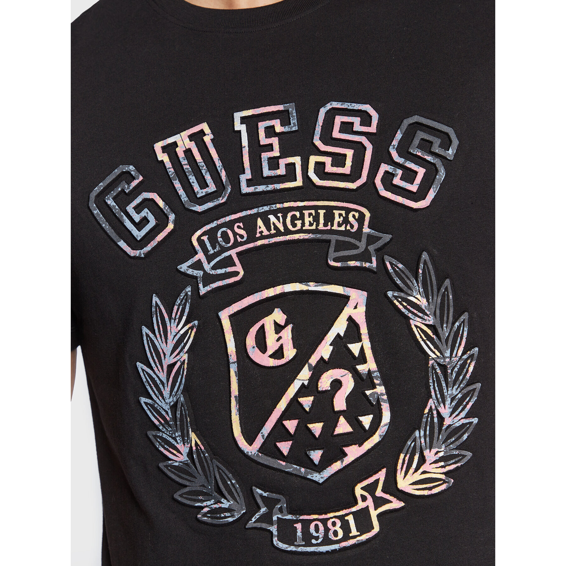 Guess T-Shirt M3RI03 I3Z14 Černá Slim Fit - Pepit.cz