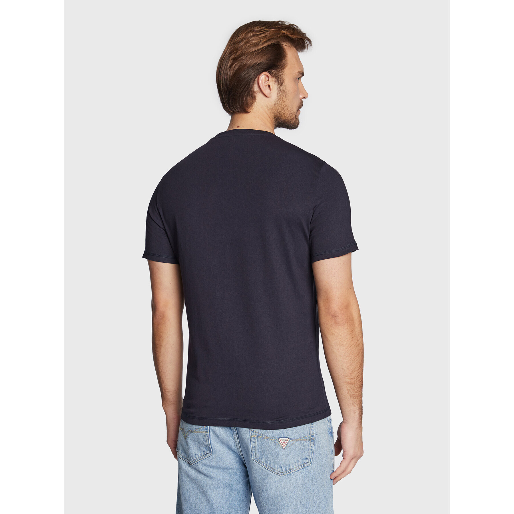 Guess T-Shirt M3RI03 I3Z14 Tmavomodrá Slim Fit - Pepit.cz