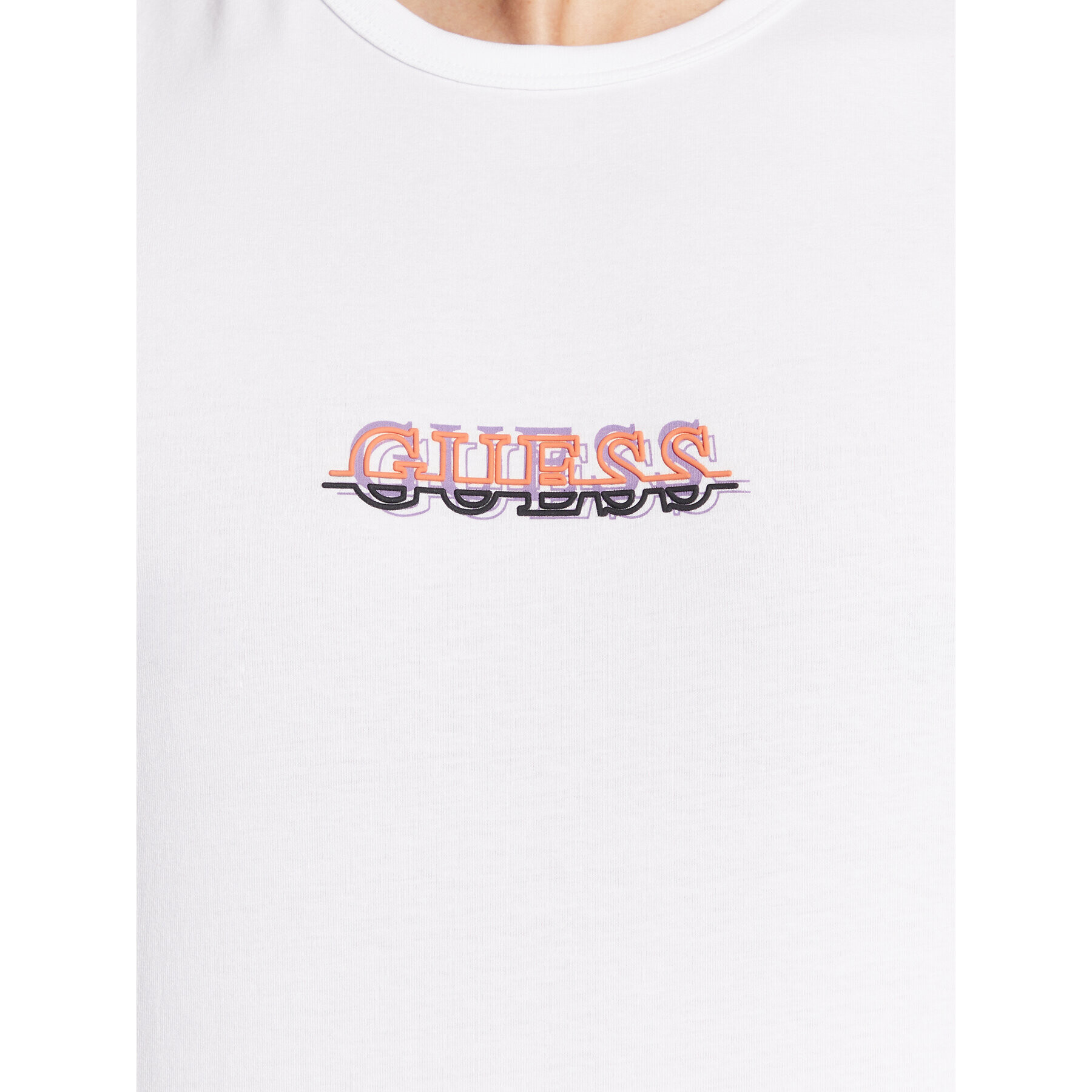 Guess T-Shirt M3RI11 J1314 Bílá Slim Fit - Pepit.cz