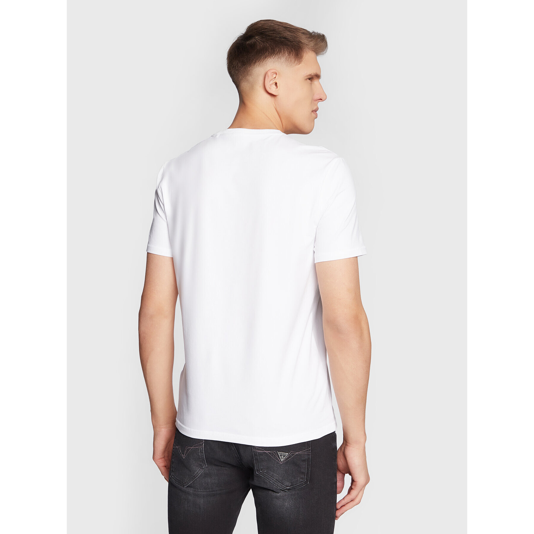 Guess T-Shirt M3RI19 J1314 Bílá Slim Fit - Pepit.cz