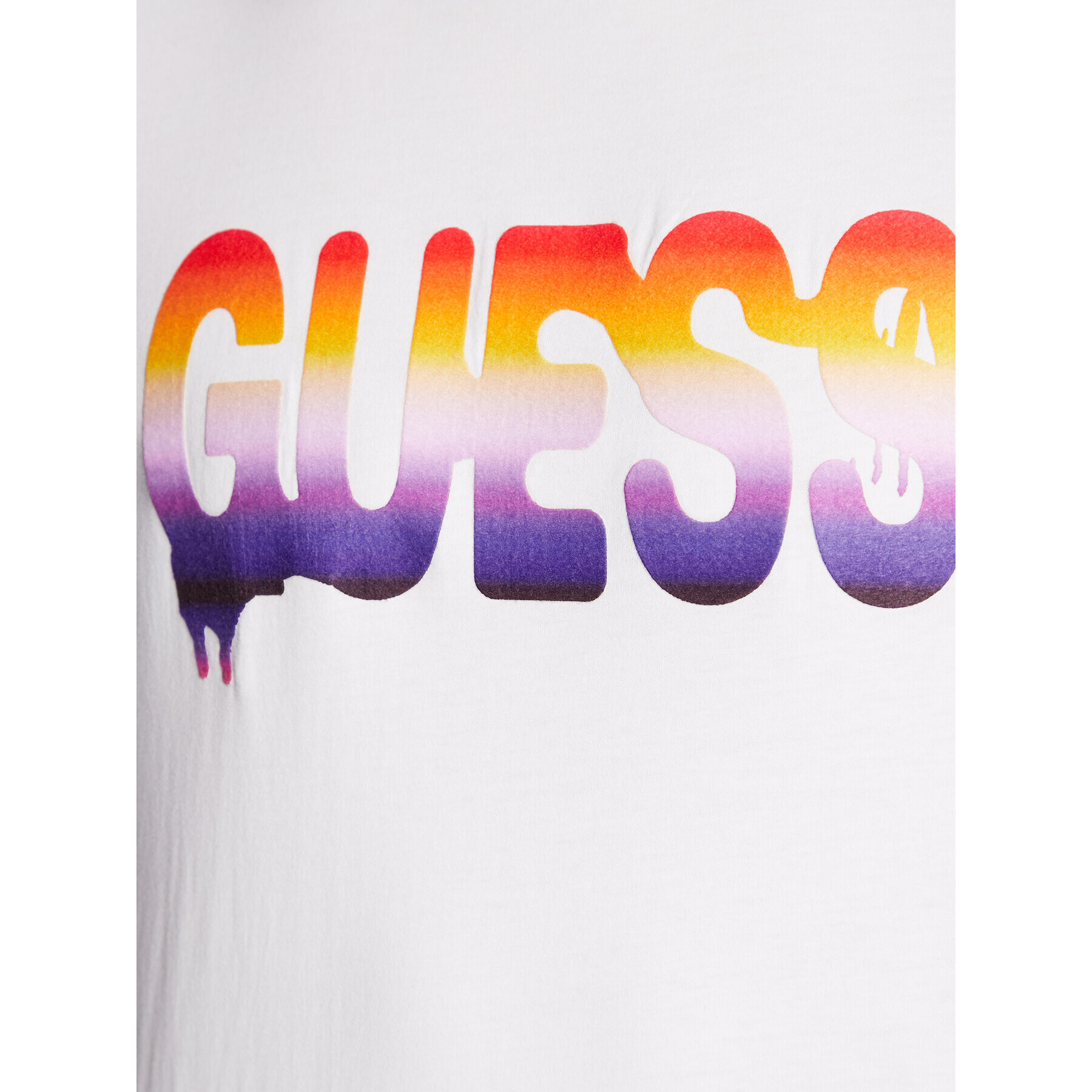 Guess T-Shirt M3RI52 KBDK0 Bílá Slim Fit - Pepit.cz