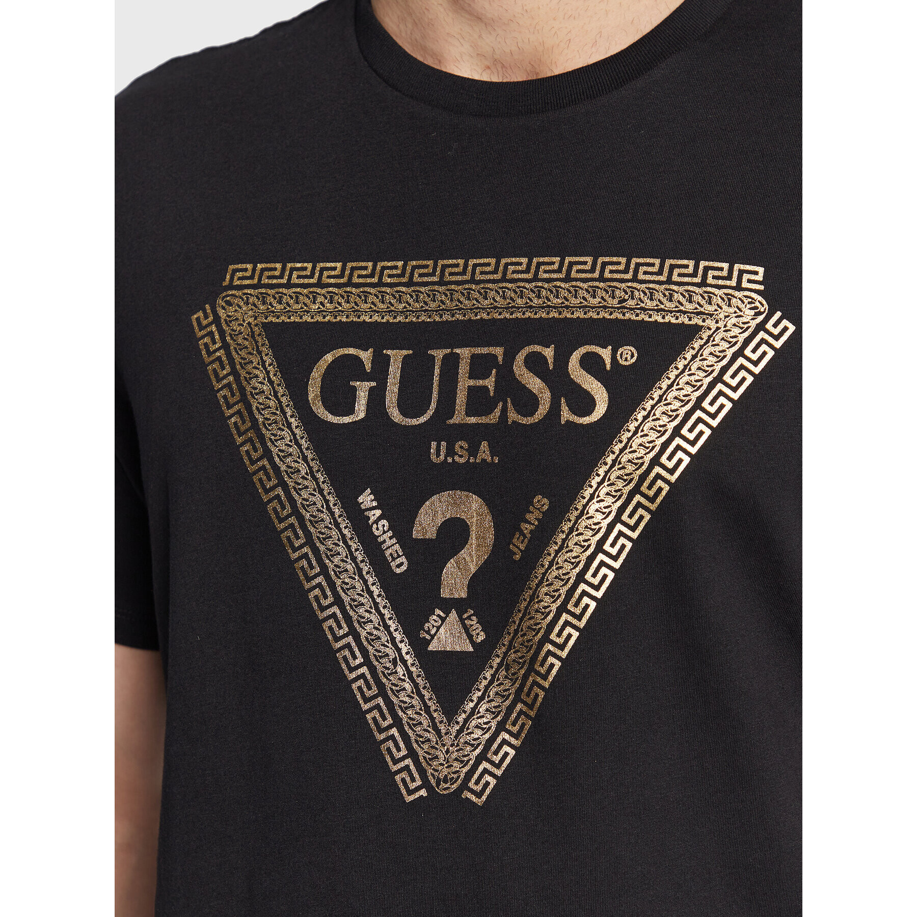 Guess T-Shirt M3RI68 KBDK0 Černá Slim Fit - Pepit.cz