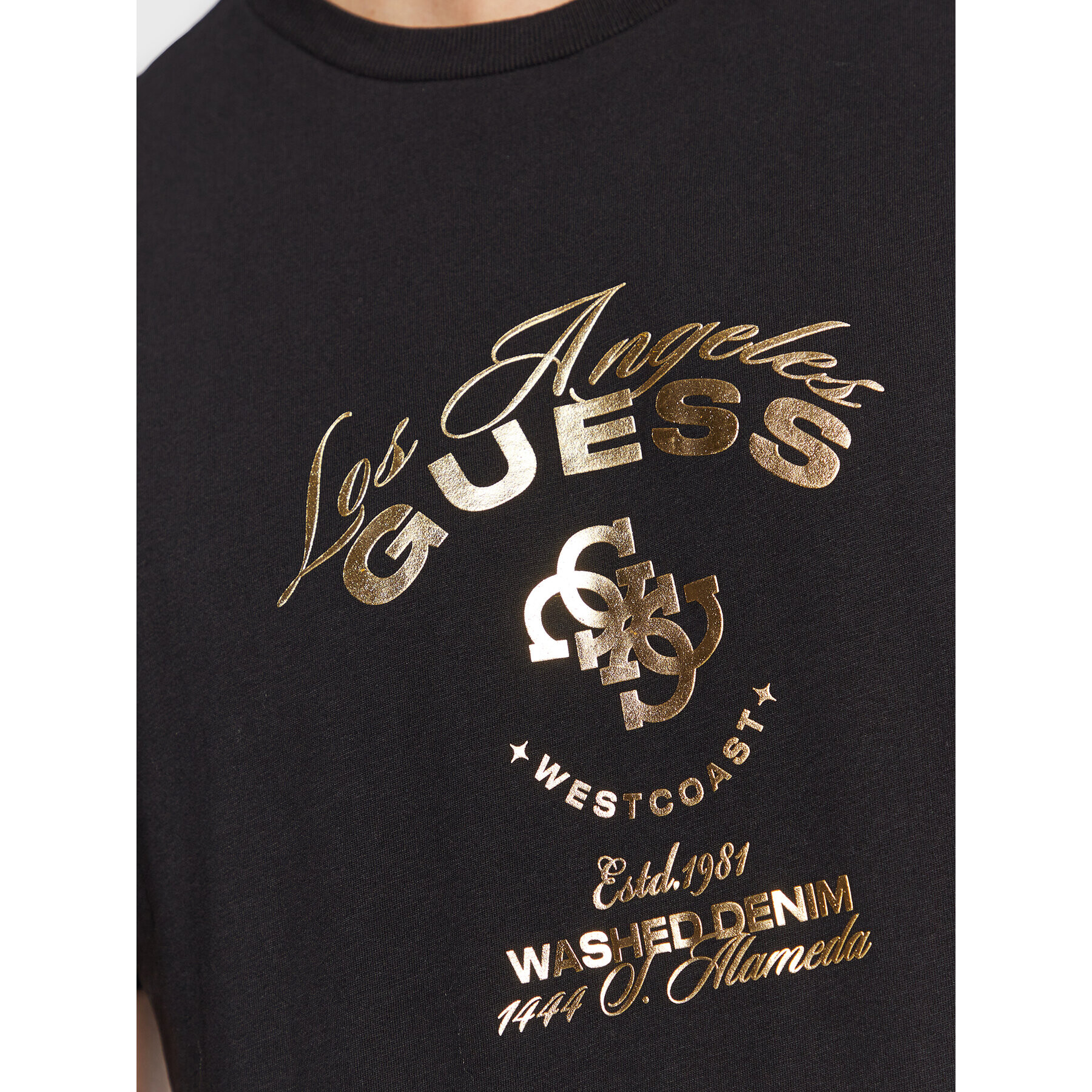 Guess T-Shirt M3RI69 KBDK0 Černá Slim Fit - Pepit.cz