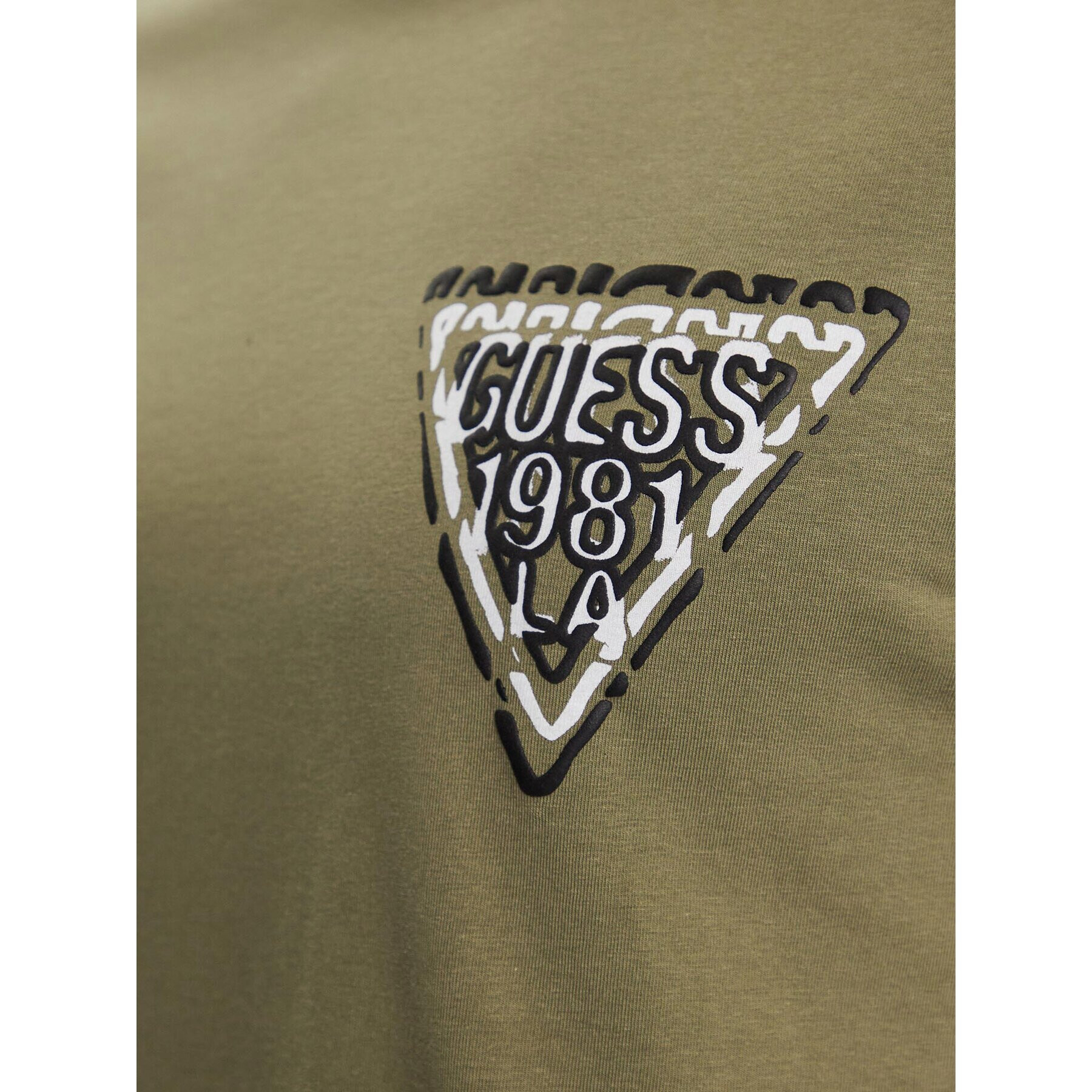 Guess T-Shirt M3YI22 J1314 Zelená Slim Fit - Pepit.cz