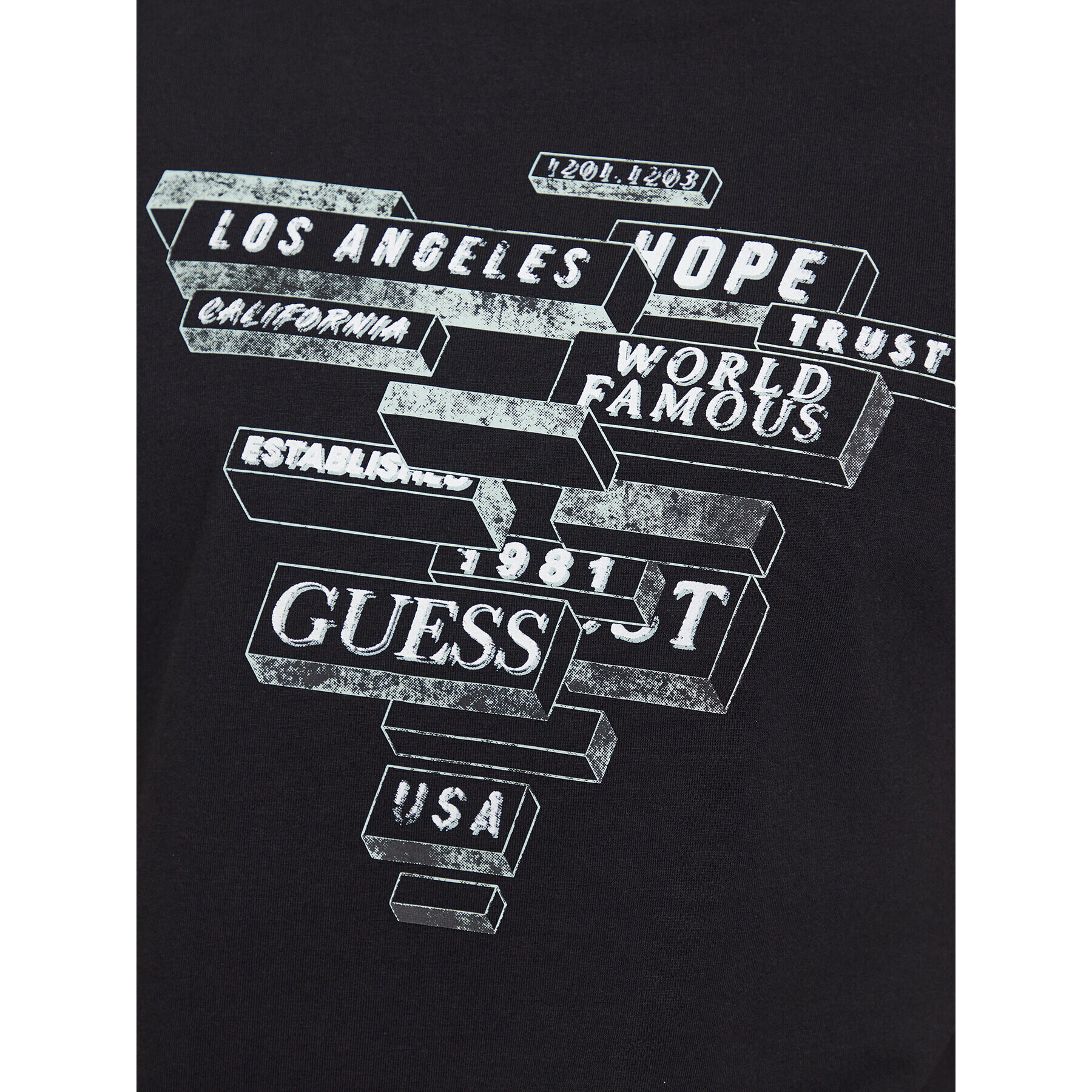 Guess T-Shirt M3YI23 J1314 Černá Slim Fit - Pepit.cz