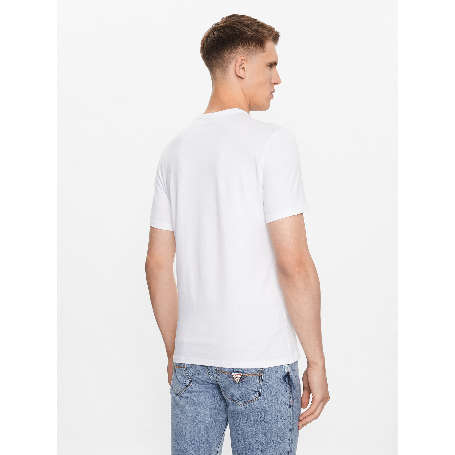 Guess T-Shirt M3YI27 J1314 Bílá Slim Fit - Pepit.cz