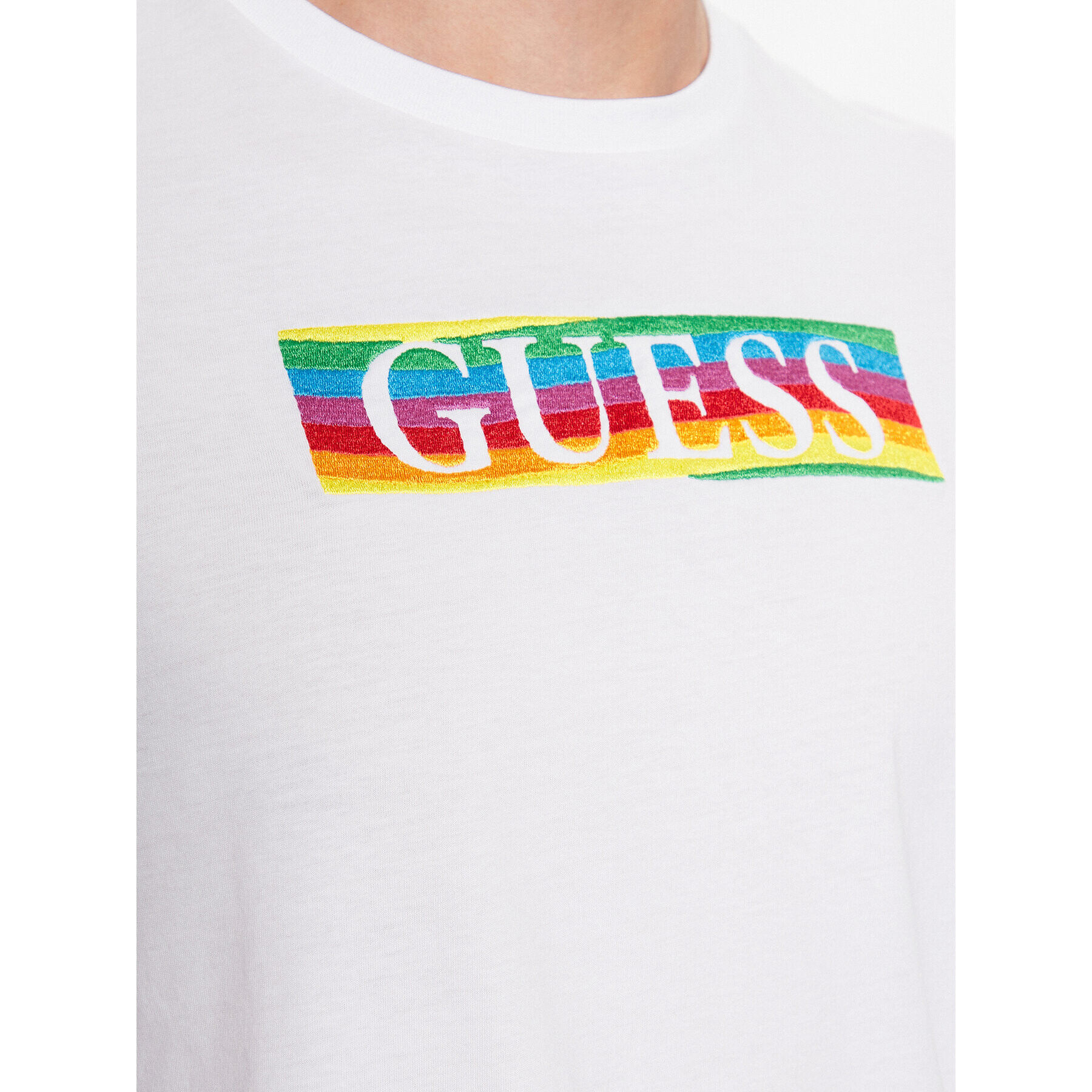 Guess T-Shirt M3YI60 K9RM1 Bílá Slim Fit - Pepit.cz