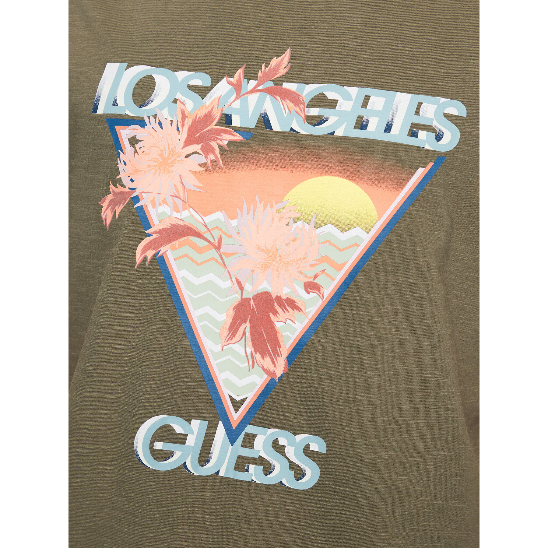 Guess T-Shirt M3YI68 K6XN4 Khaki Regular Fit - Pepit.cz