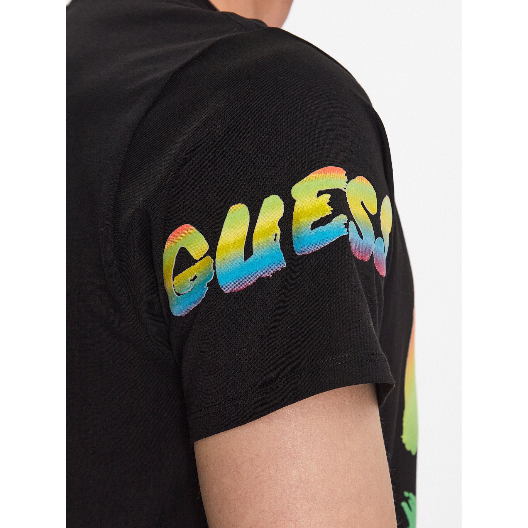 Guess T-Shirt M3YI72 K9RM1 Černá Slim Fit - Pepit.cz