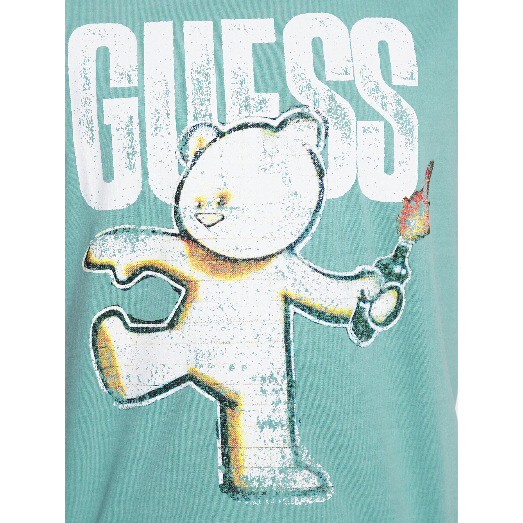 Guess T-Shirt M3YI88 KBDL0 Modrá Regular Fit - Pepit.cz