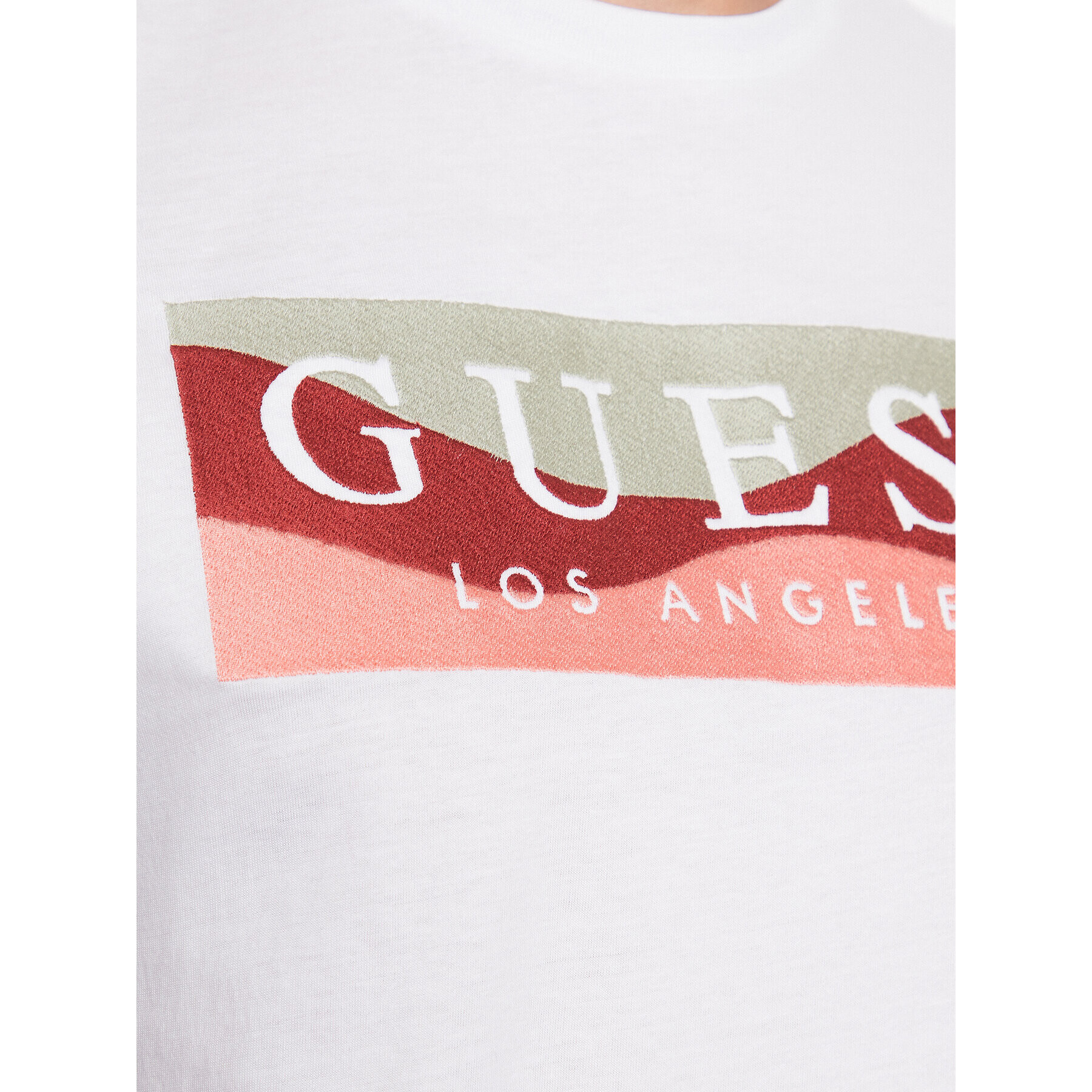 Guess T-Shirt M3YI90 K9RM1 Bílá Slim Fit - Pepit.cz