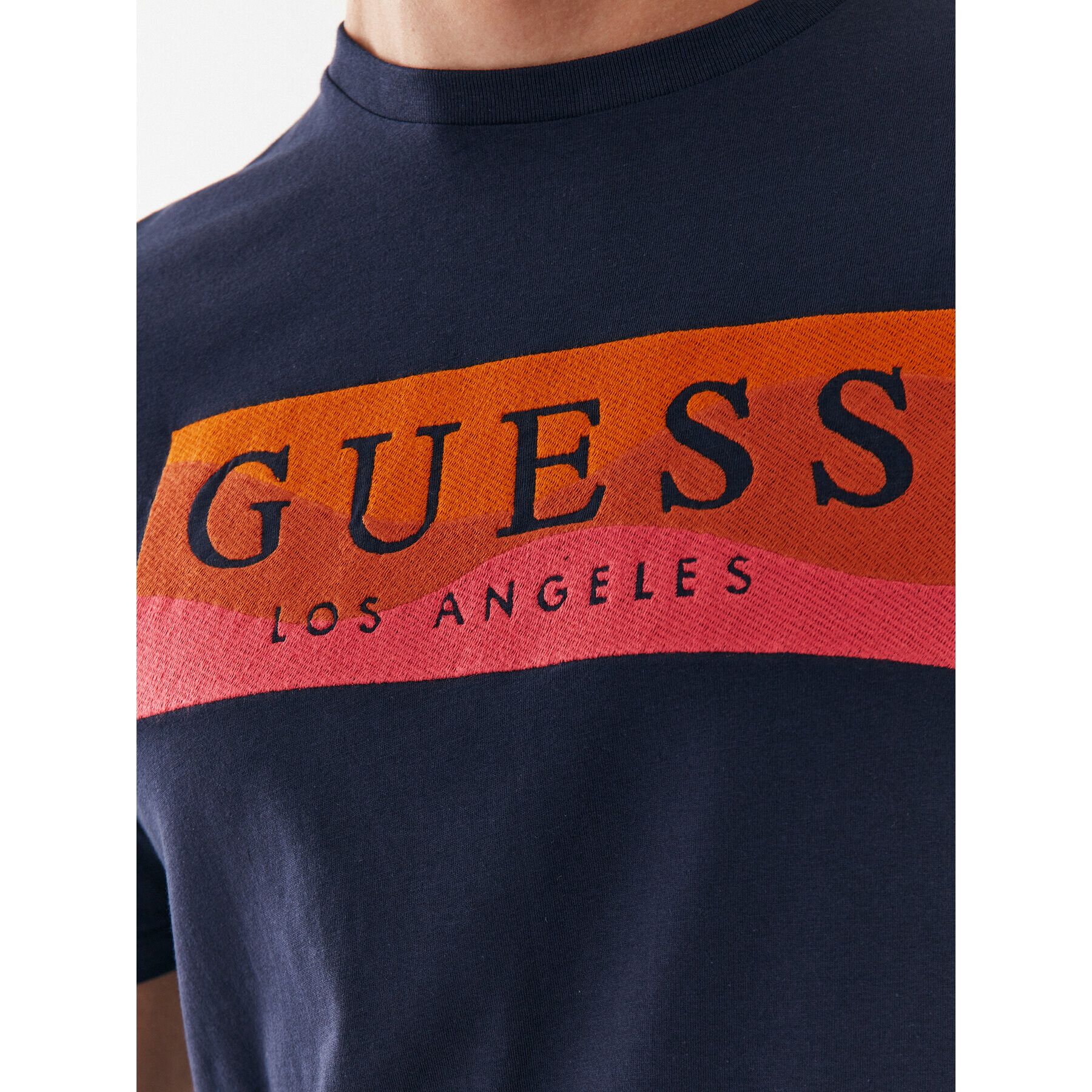 Guess T-Shirt M3YI90 K9RM1 Modrá Slim Fit - Pepit.cz