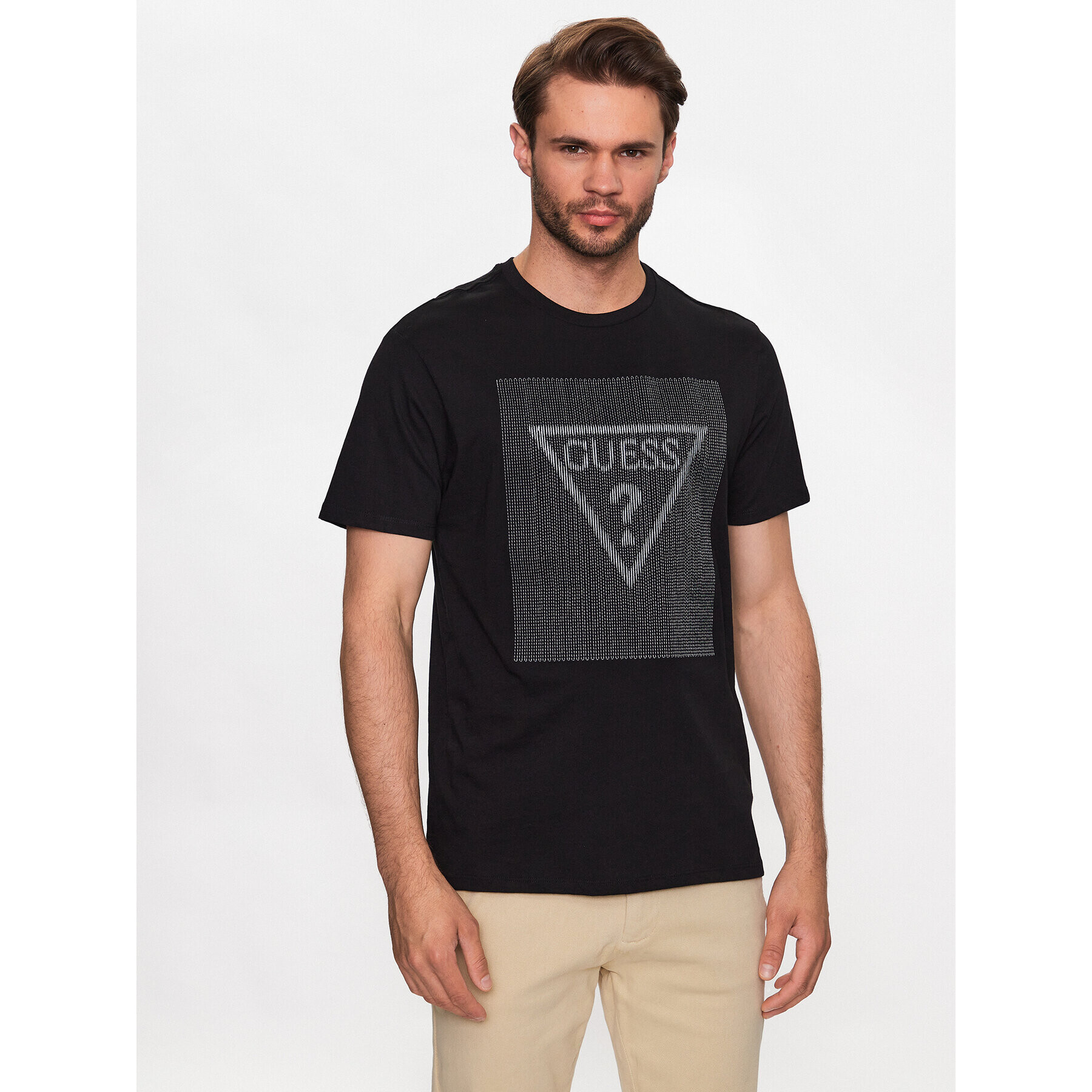 Guess T-Shirt M3YI91 K9RM1 Černá Slim Fit - Pepit.cz