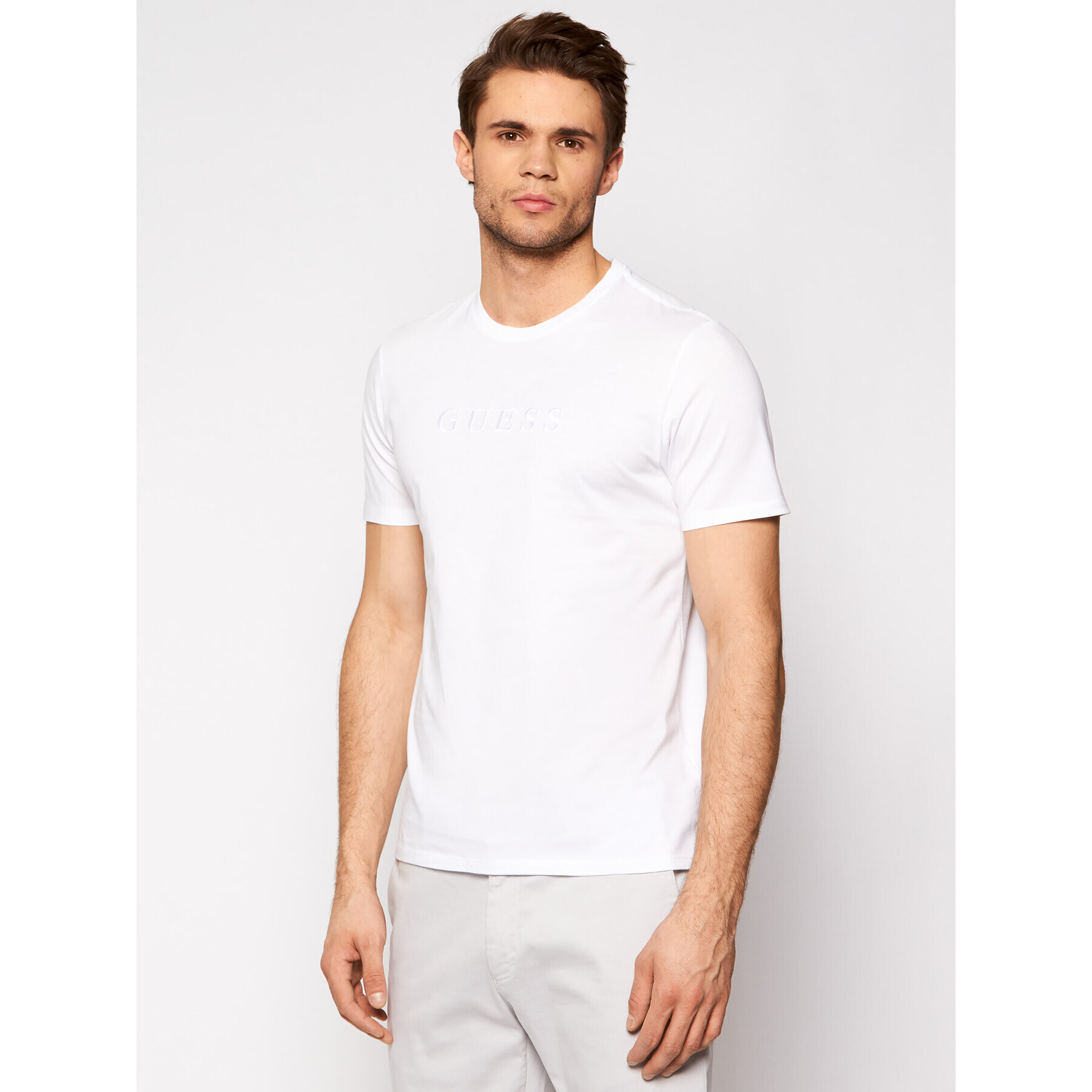 Guess T-Shirt M82P64 R7HD0 Bílá Regular Fit - Pepit.cz