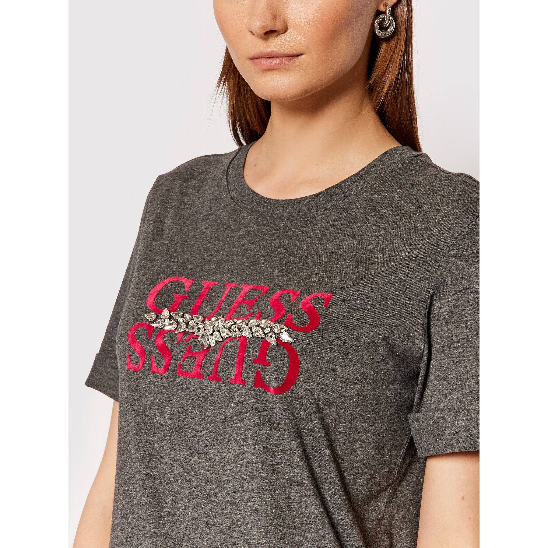 Guess T-Shirt Maider W1BI08 K46D1 Šedá Relaxed Fit - Pepit.cz