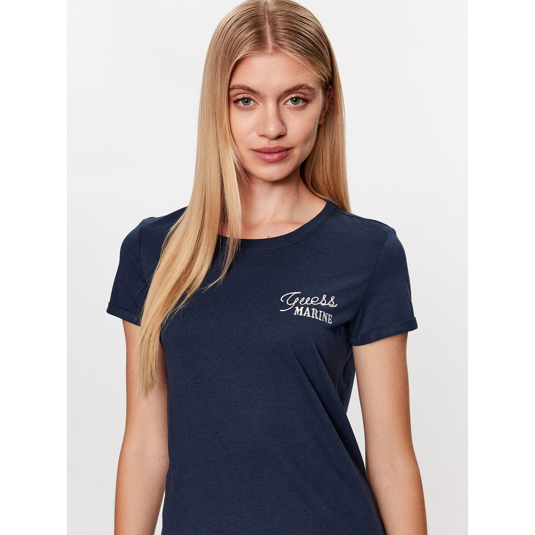 Guess T-Shirt Marine Logo W3GI37 K46D1 Tmavomodrá Regular Fit - Pepit.cz