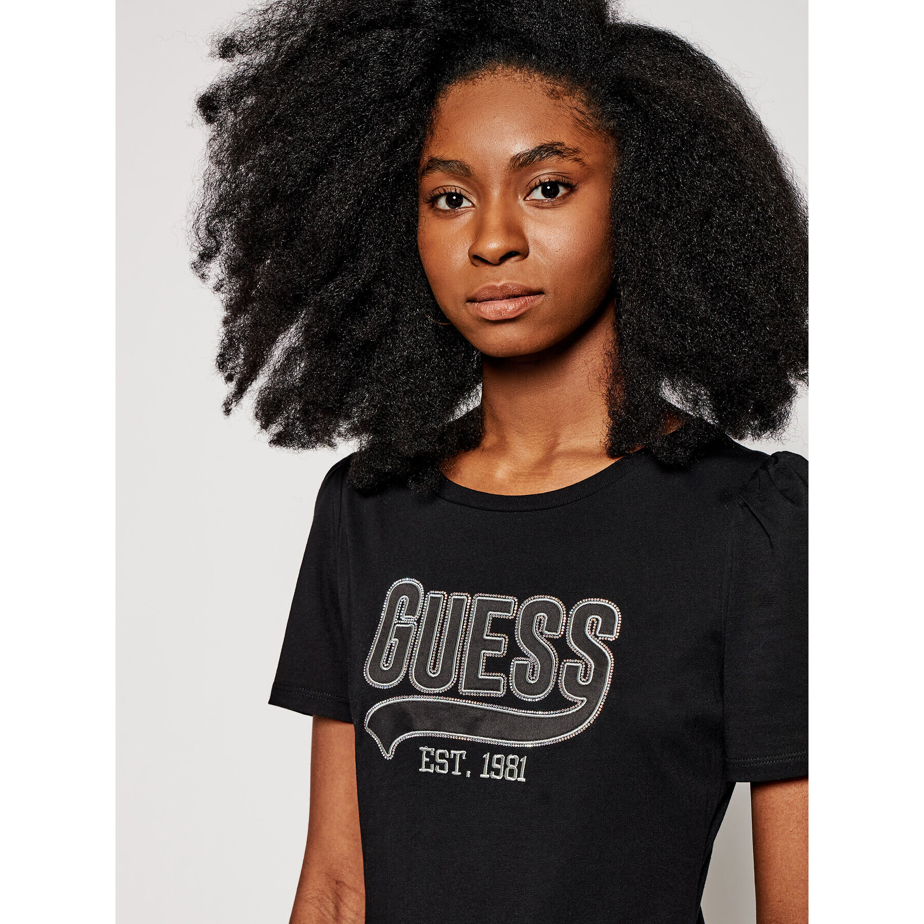 Guess T-Shirt Marisol W1GI0H K46D0 Černá Regular Fit - Pepit.cz